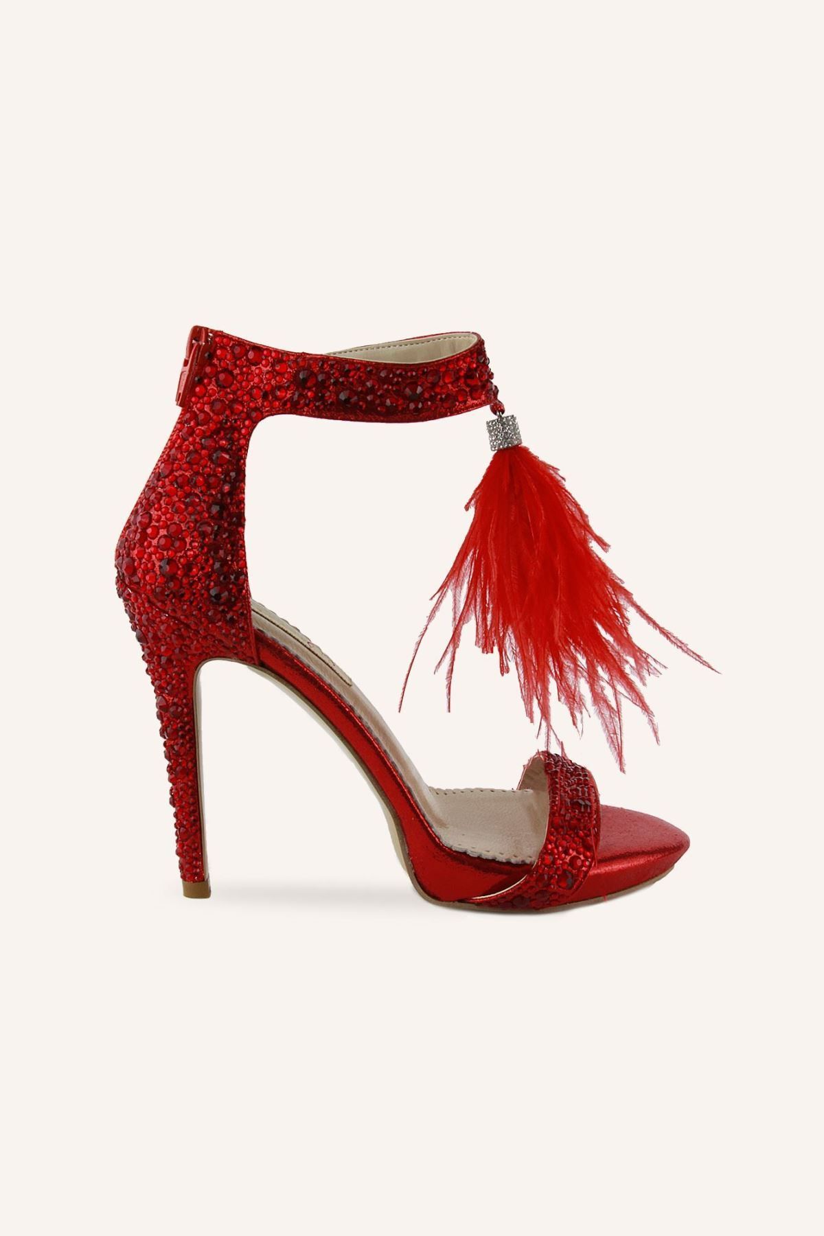 Marcatelli Kırmızı Viola Topuklu Ayakkabı