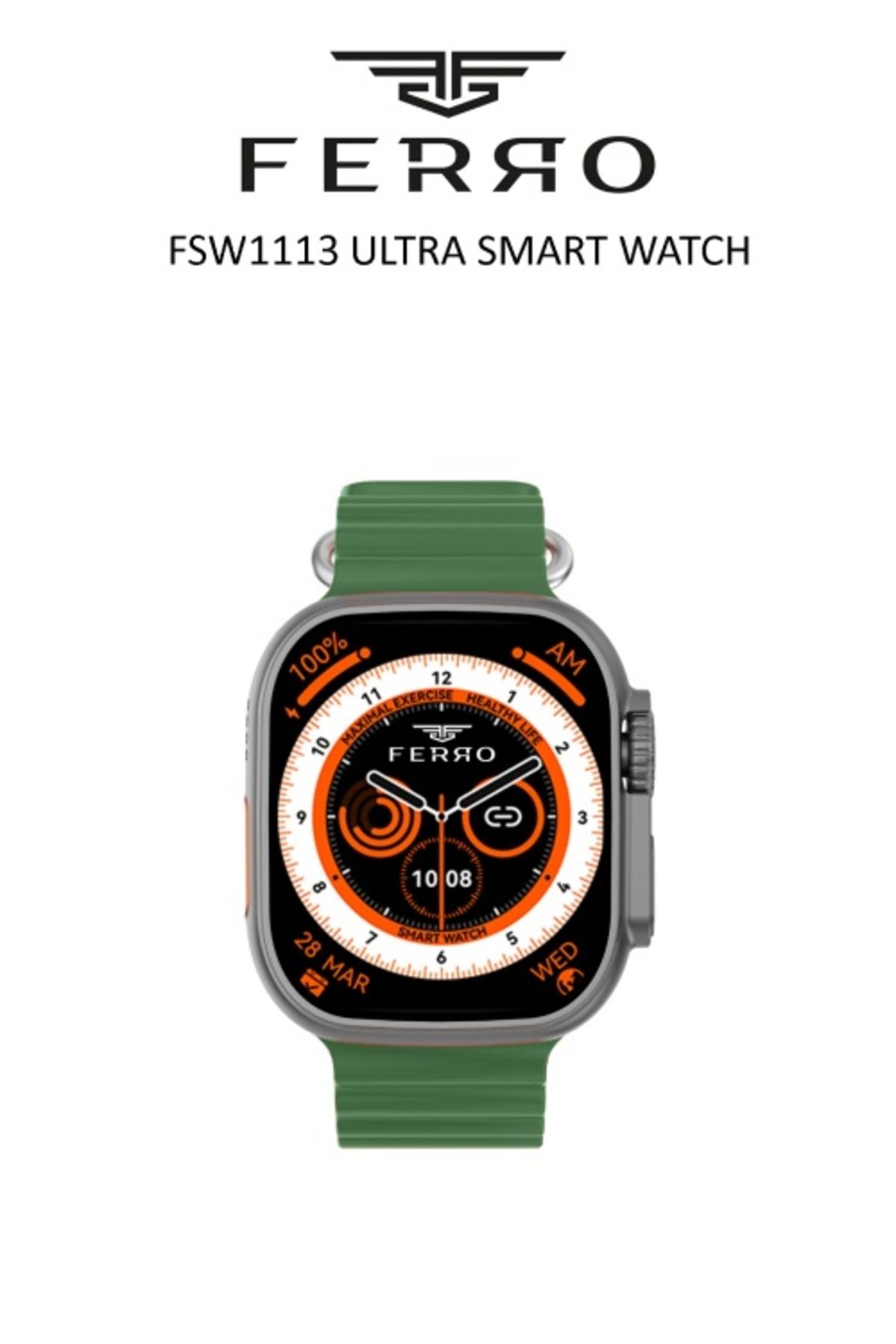 FERRO Ultra Android Ve Ios Uyumlu Akıllı Saat Fsw1113-gy