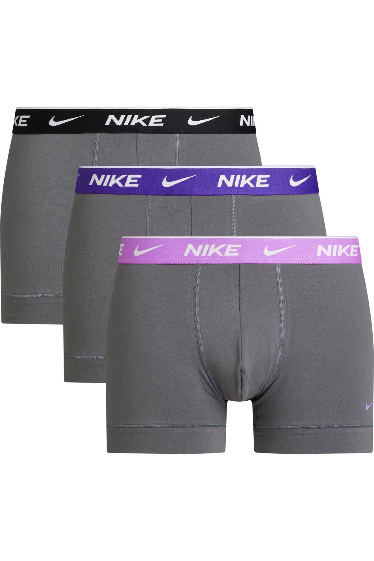 Nike Erkek Nike Marka Logolu Elastik Bantlı Günlük Kullanıma Uygun Gri Boxer 0000ke1008-hx1
