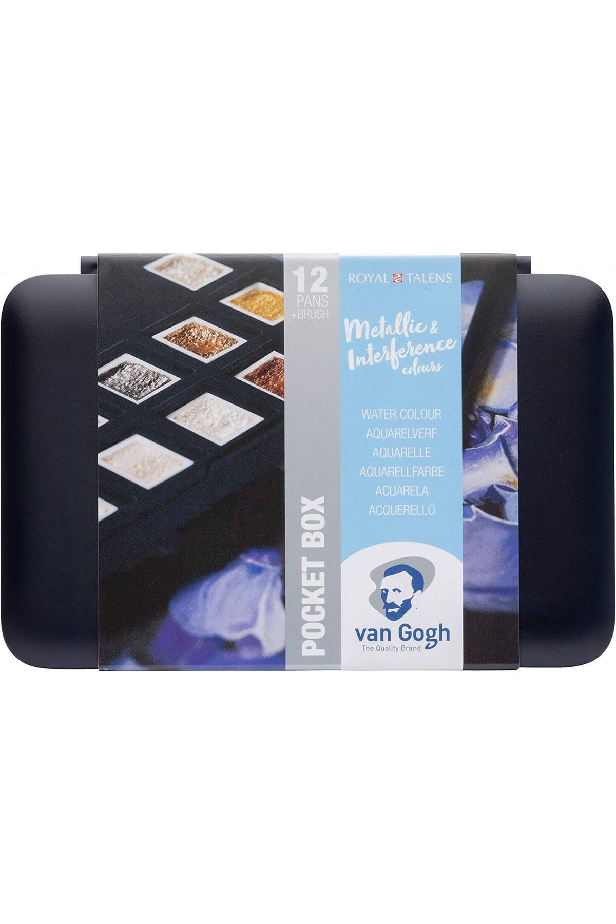 Van Gogh 12'li Metalik Renk Tablet Sulu Boya Seti Plastik Kutulu / 20808632