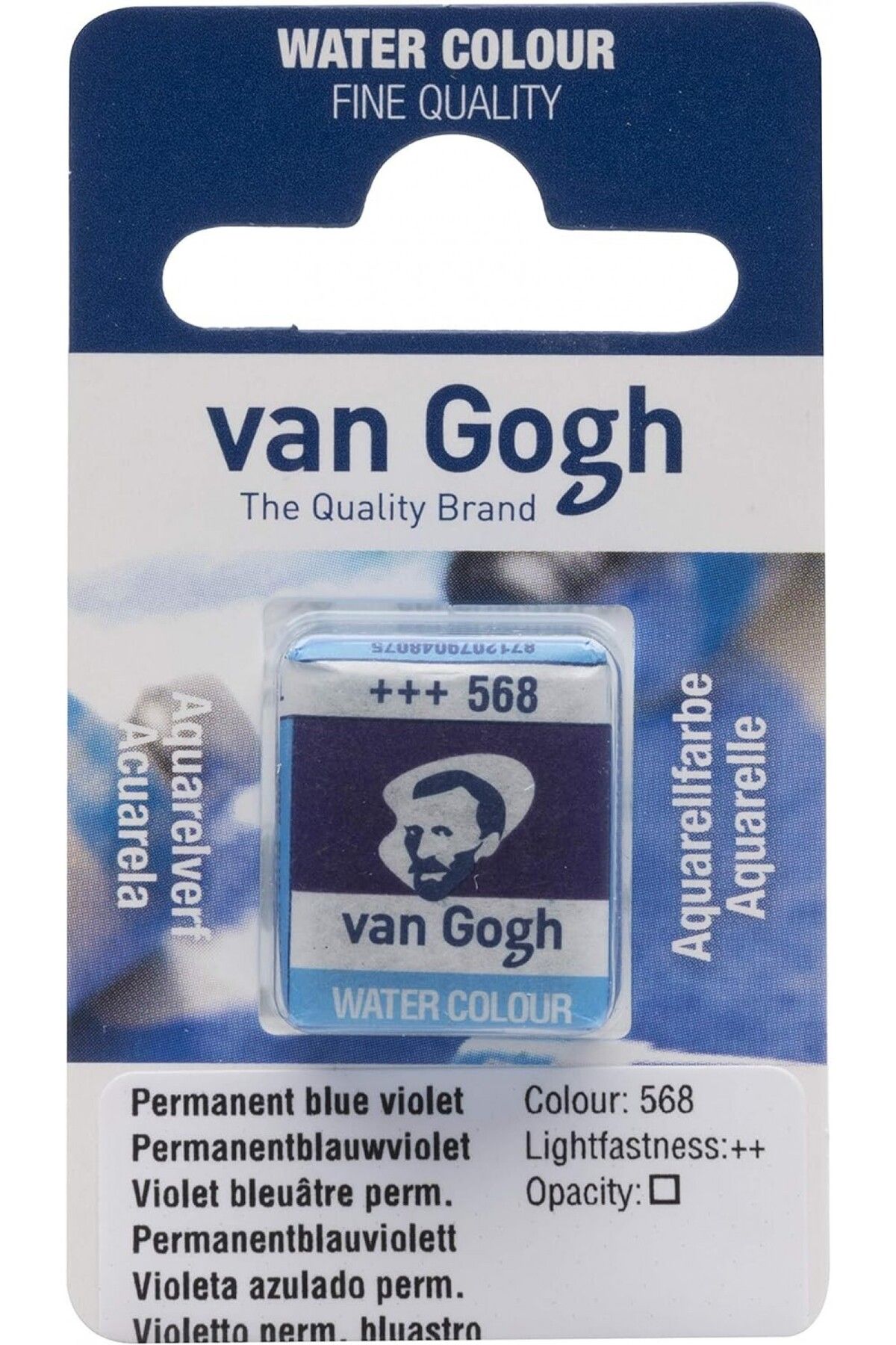 Van Gogh 1/2 Tablet 568 Permanent Blue Violet Sulu Boya