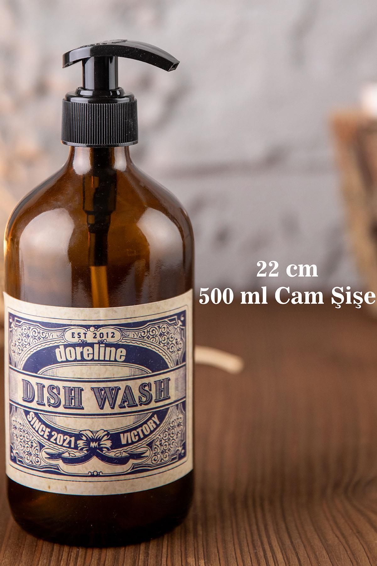 Doreline Vintage Amber Cam Bulaşık Detarjanı Sabunluk Dısh Wash 500ml