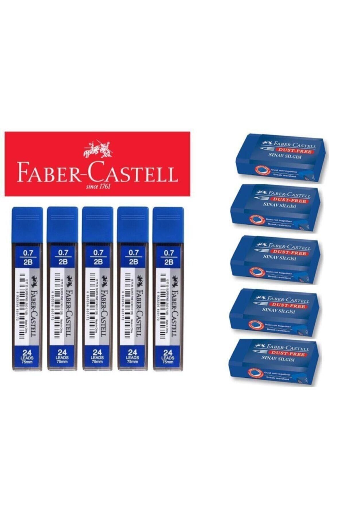Faber Castell 5 Orta Boy Sınav Silgisi + 5 0.7 Uç Seti