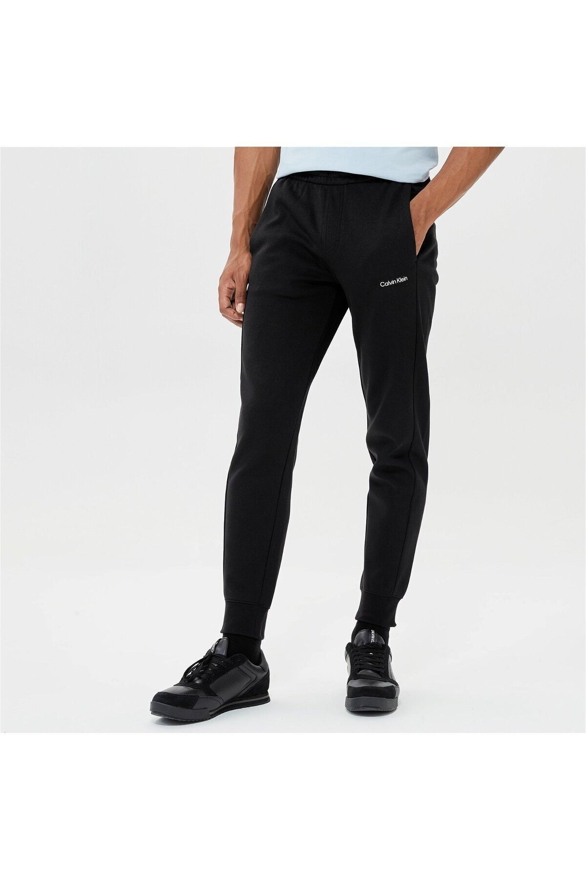 Calvin Klein Erkek Pamuklu Relaxed Fit Yüksek Bel Siyah Pantolon K10K109940-BEH