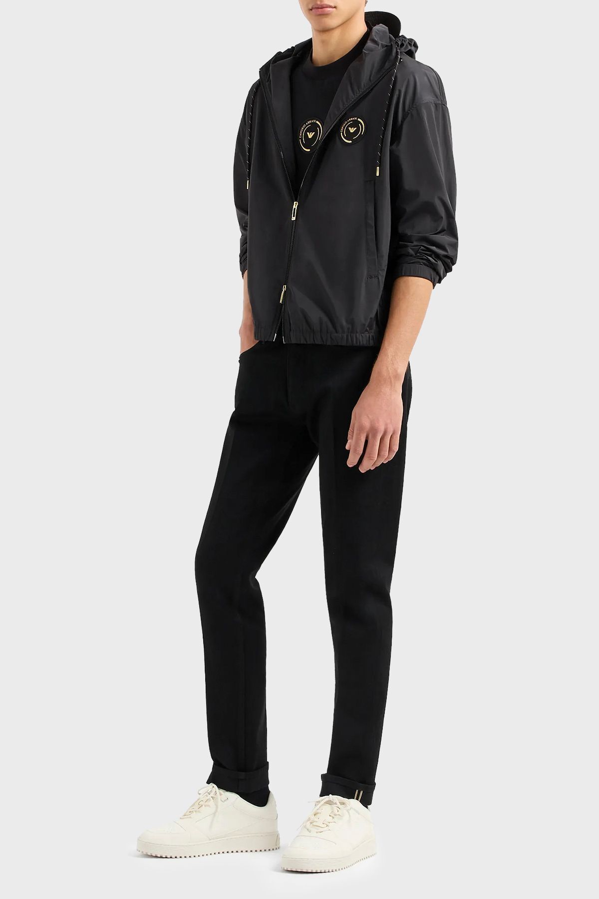 Emporio Armani Erkek Slim Fit Düz Fermuarlı Siyah Jeans 3D1J75 1DQAZ-0005