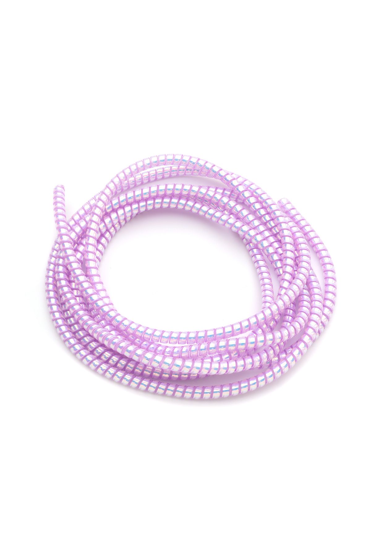 Spelt Şarj Aleti Kablosu Kablo Kordon Koruyucu Spiral Sarma Kılıf Koruma Laser Pink Shine 160cm