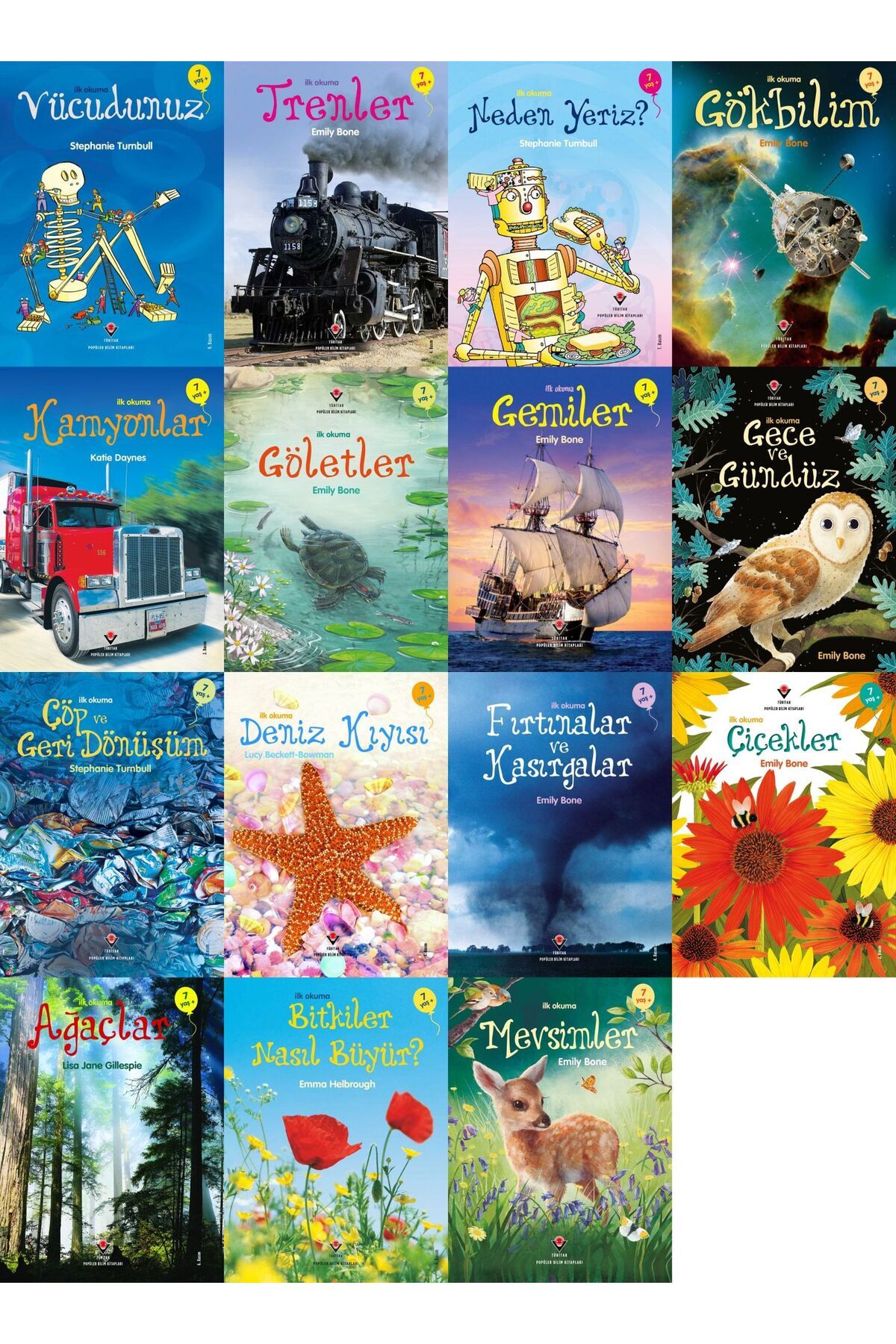 Tübitak Yayınları Popüler Bilim Ilk Okuma Kitapları 15 Li Set 1.ınıfve Okul Öncesi Set 2