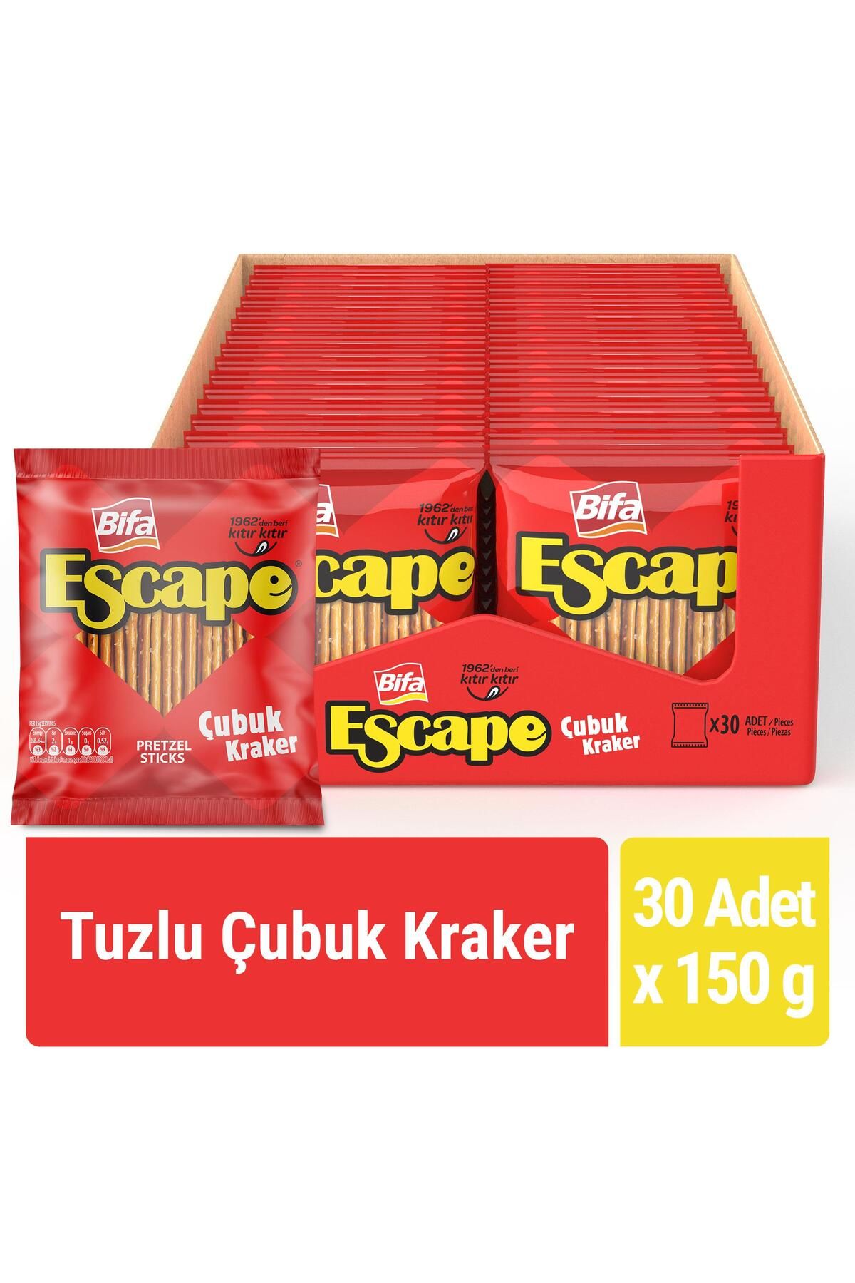 Bifa Escape Tuzlu Çubuk Kraker 150 gr X 30 Adet