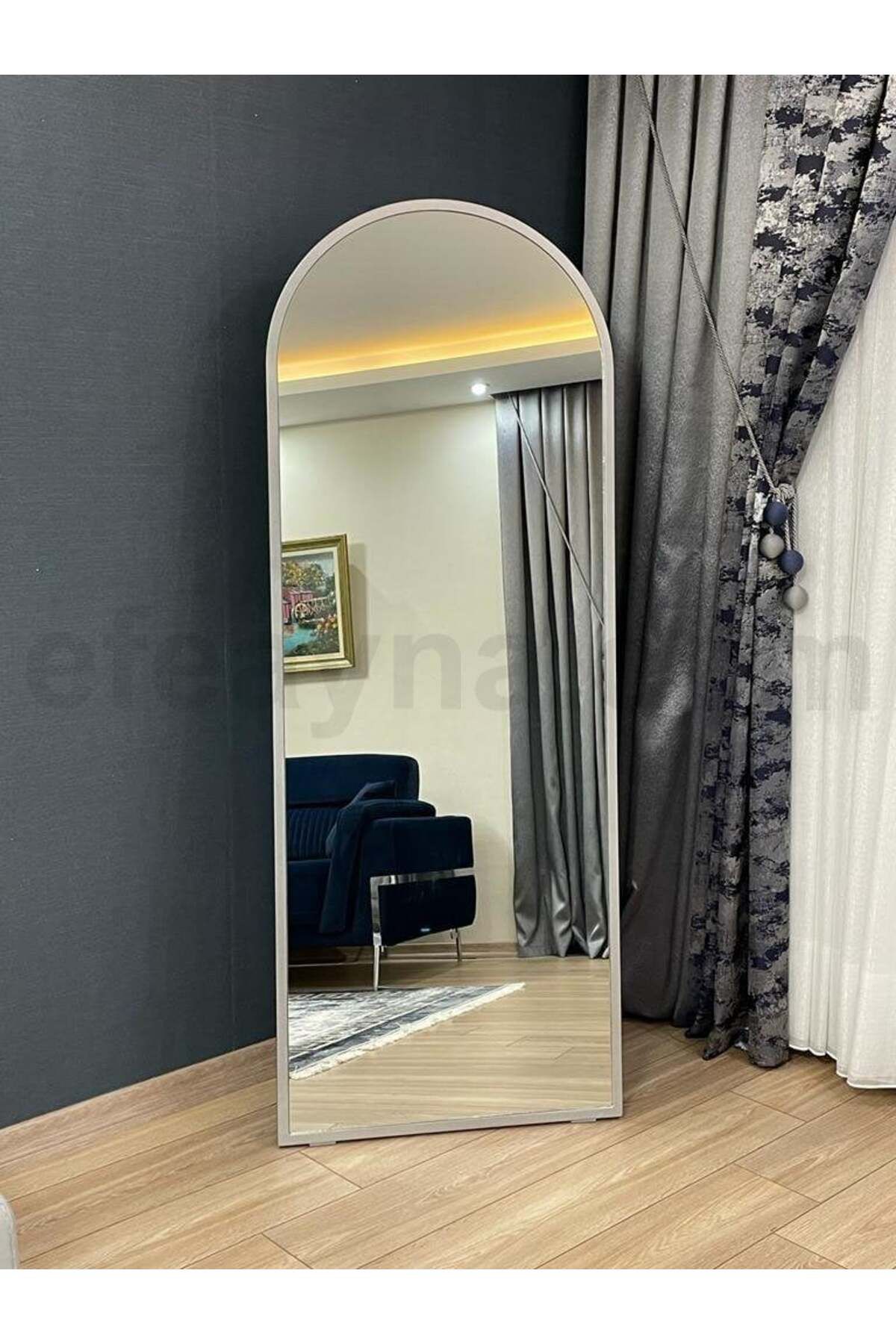 Efe Ayna AYAKLI BOY AYNASI-GÜMÜŞ ÇERÇEVELİ-180x70cm