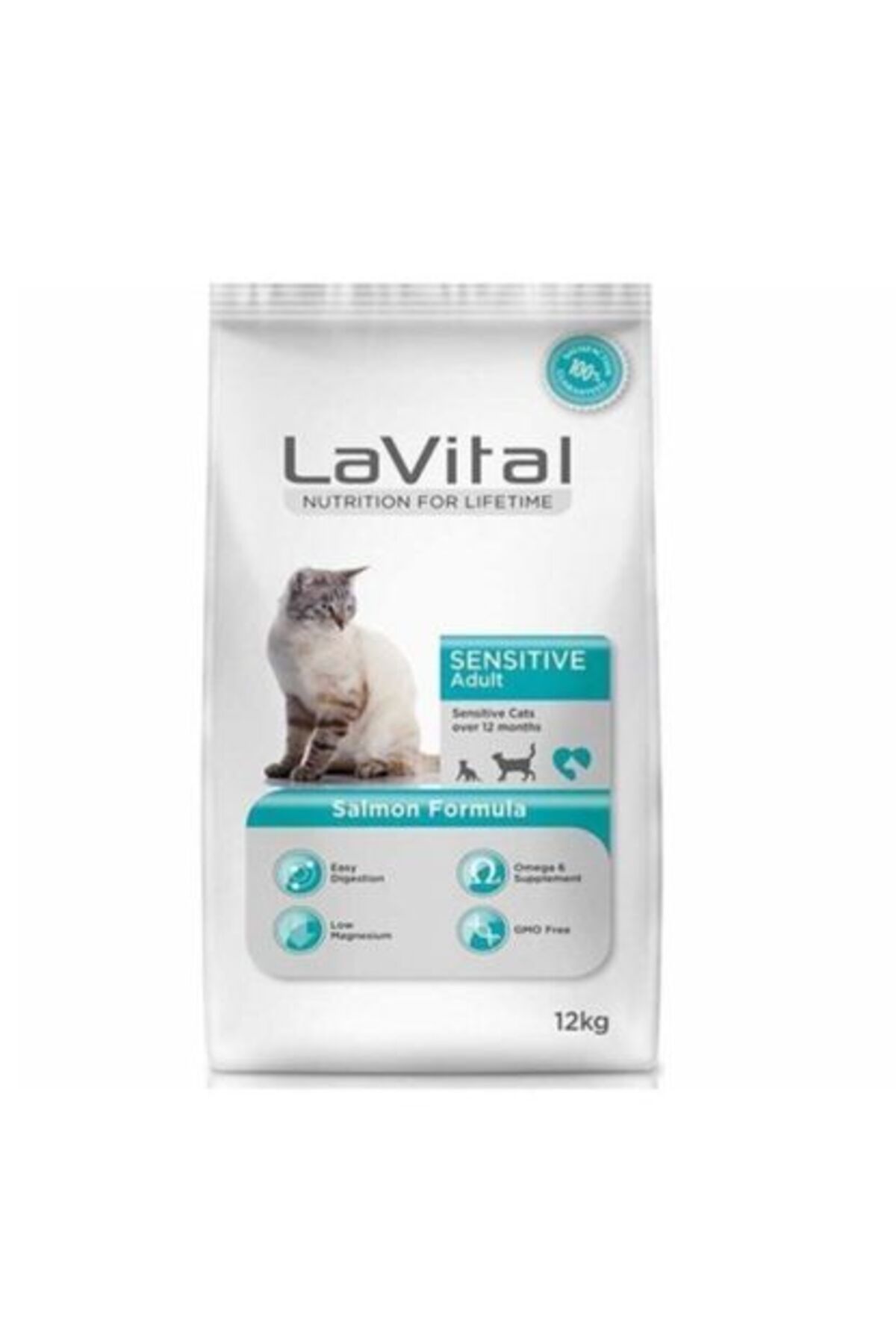 La Vital Lavital Sensitive Somonlu Yetişkin Kedi Maması 12 Kg