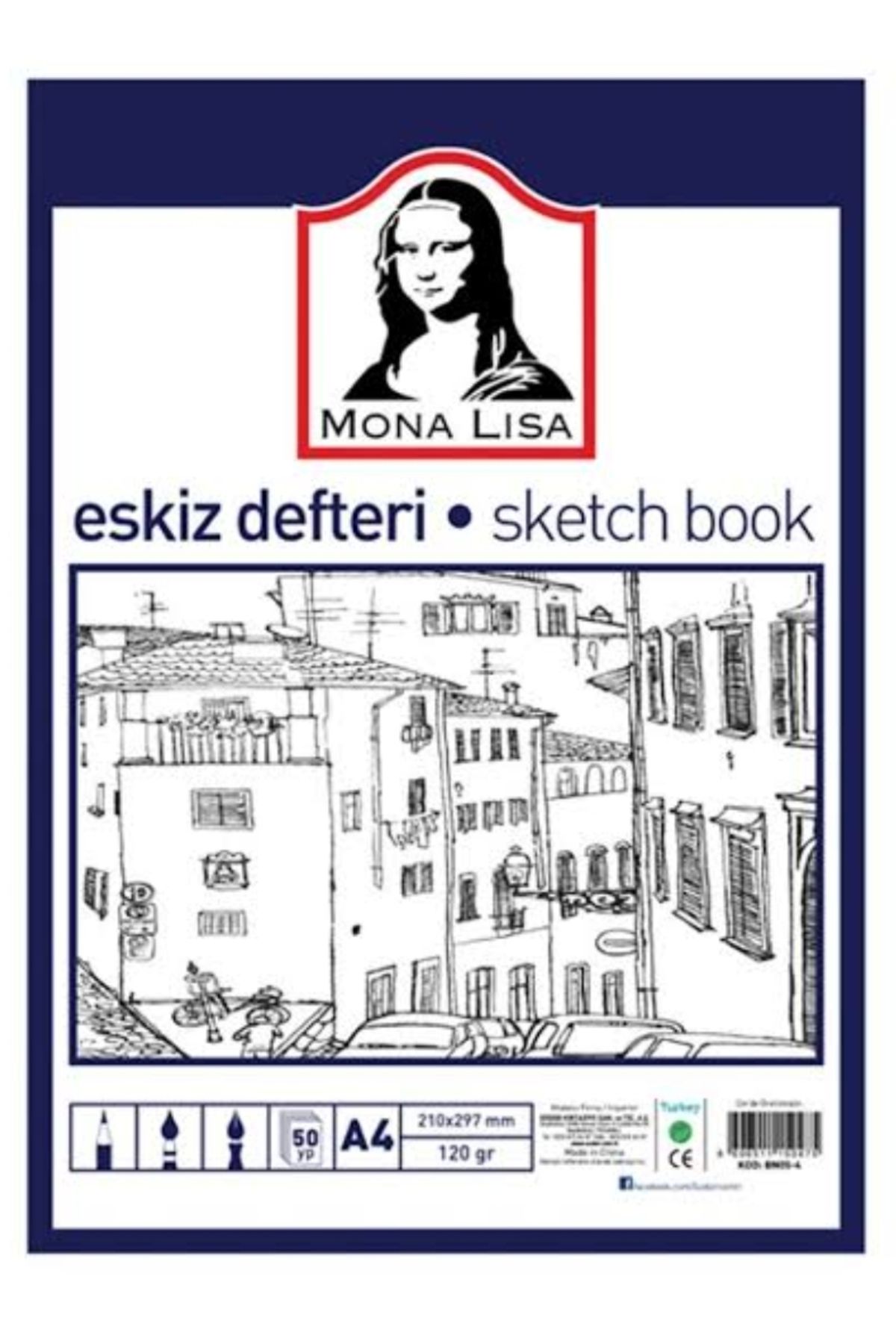 Südor Mona Lisa Eskiz Defteri A4 50yp 120gr Bn05-4