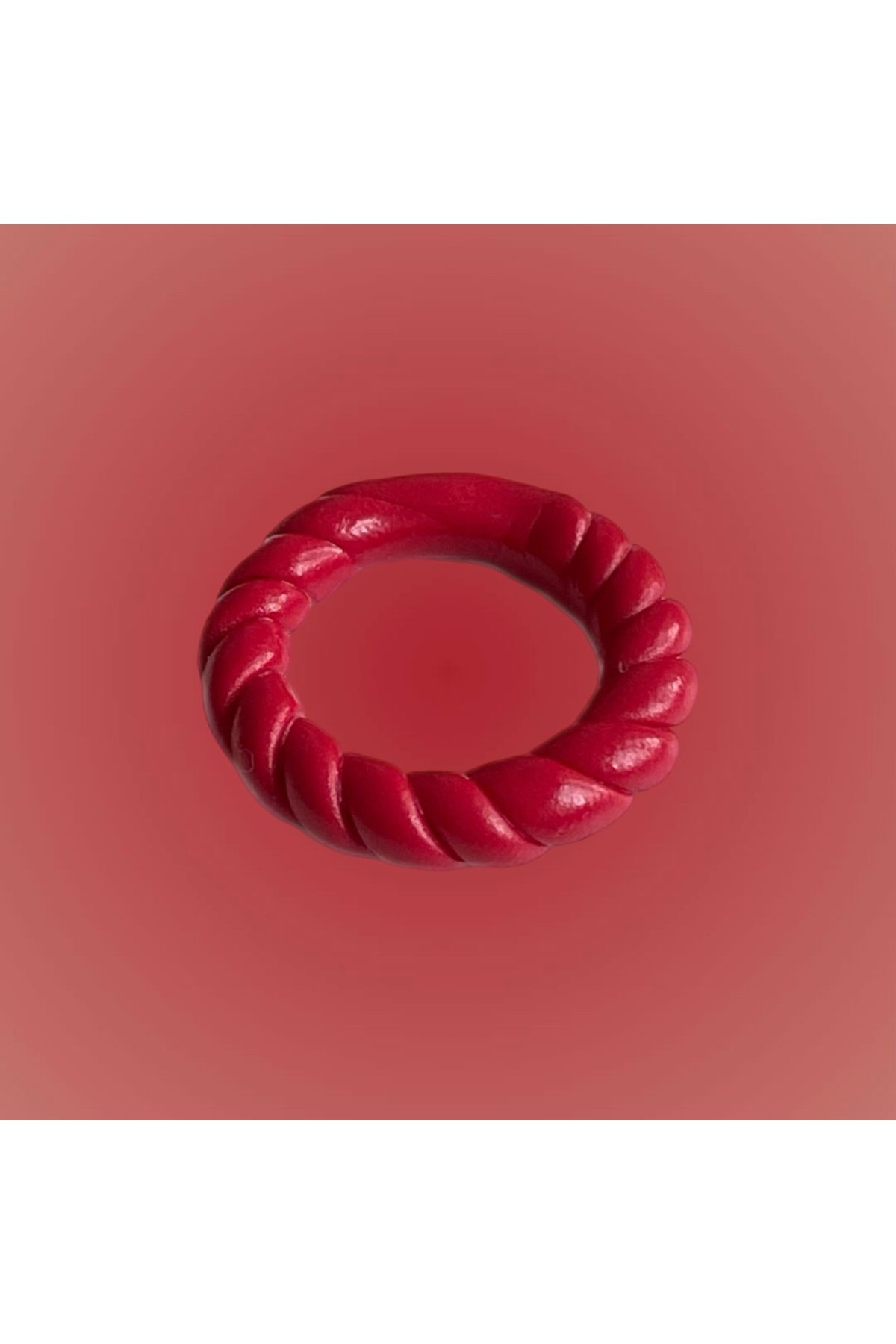 Charmzy Handmade Swirl Clay Ring Thin El Yapımı Polimer Kil Yüzük