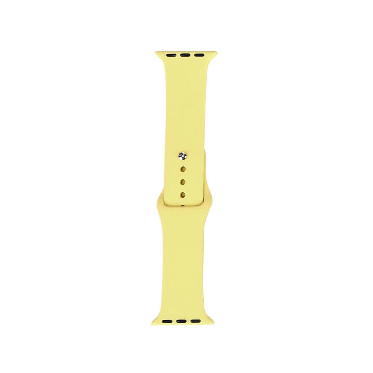 Zore Watch 7 45mm Band Serisi Klasik Kordon Silikon Strap Kayış-Açık Sarı