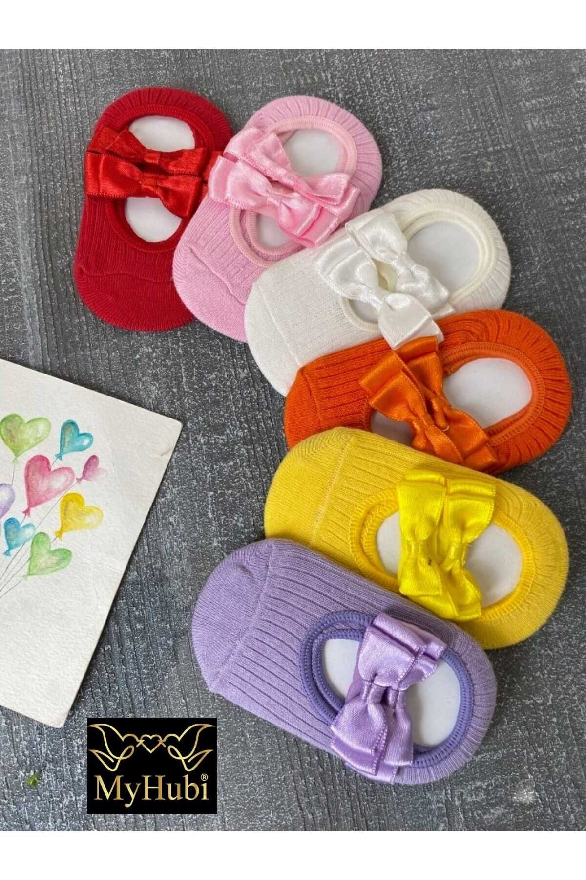MyHubi 6'lı Kombin El Yapımı Kız Bebek Babet Çorap
