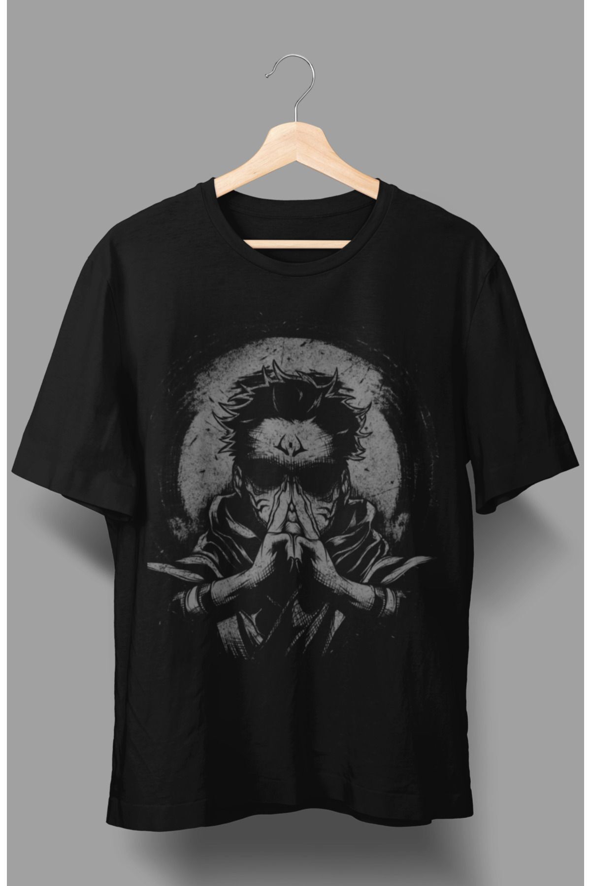 CNGZSHOP Oversize Jjk Sukuna Ryoiki Tenkai Tişört, Anime Baskılı T-shirt
