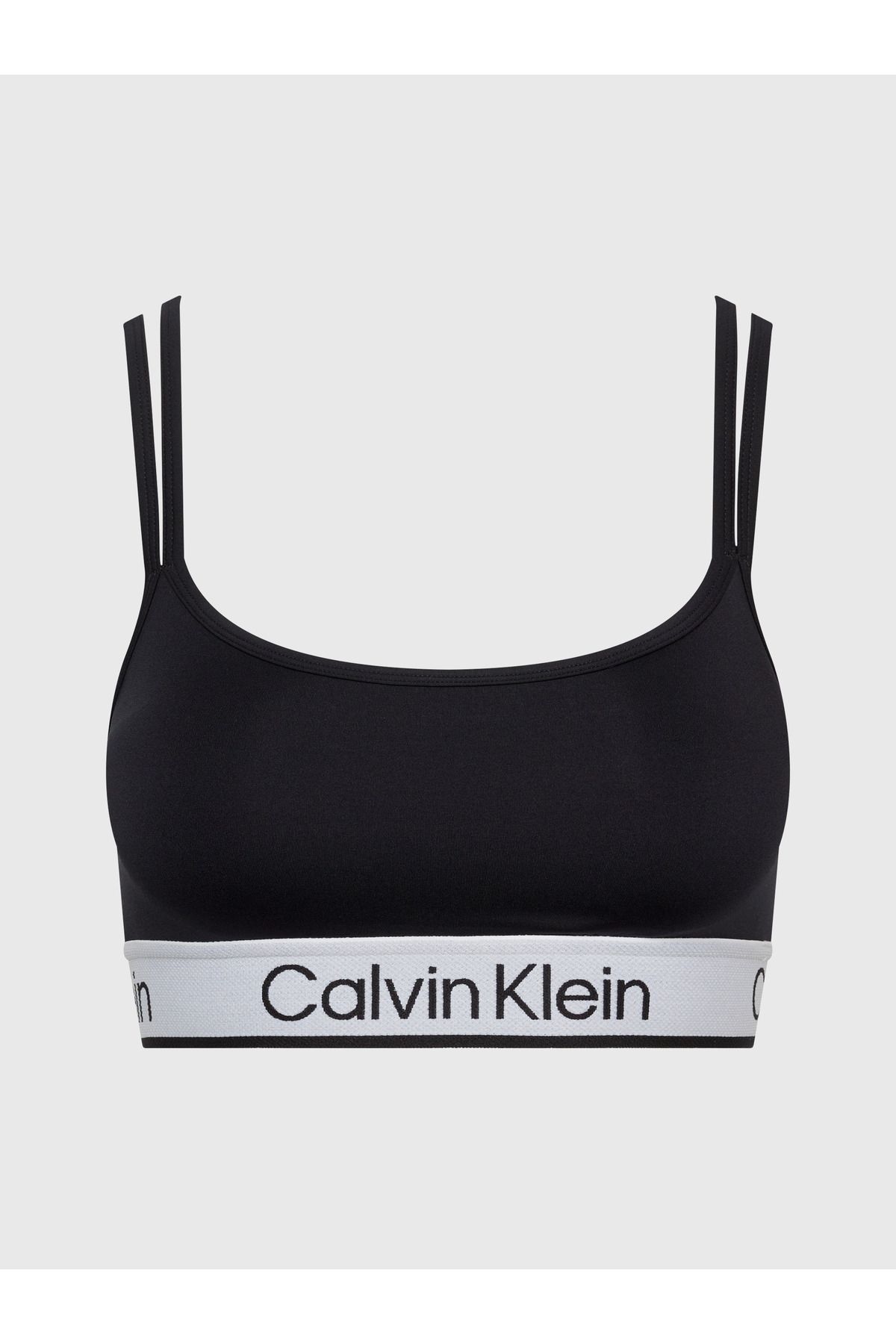 Calvin Klein Kadın Marka Logolu Elastik Bantlı Günlük Kullanıma Uygun Siyah Spor Sütyeni 00GWS4K169-BAE