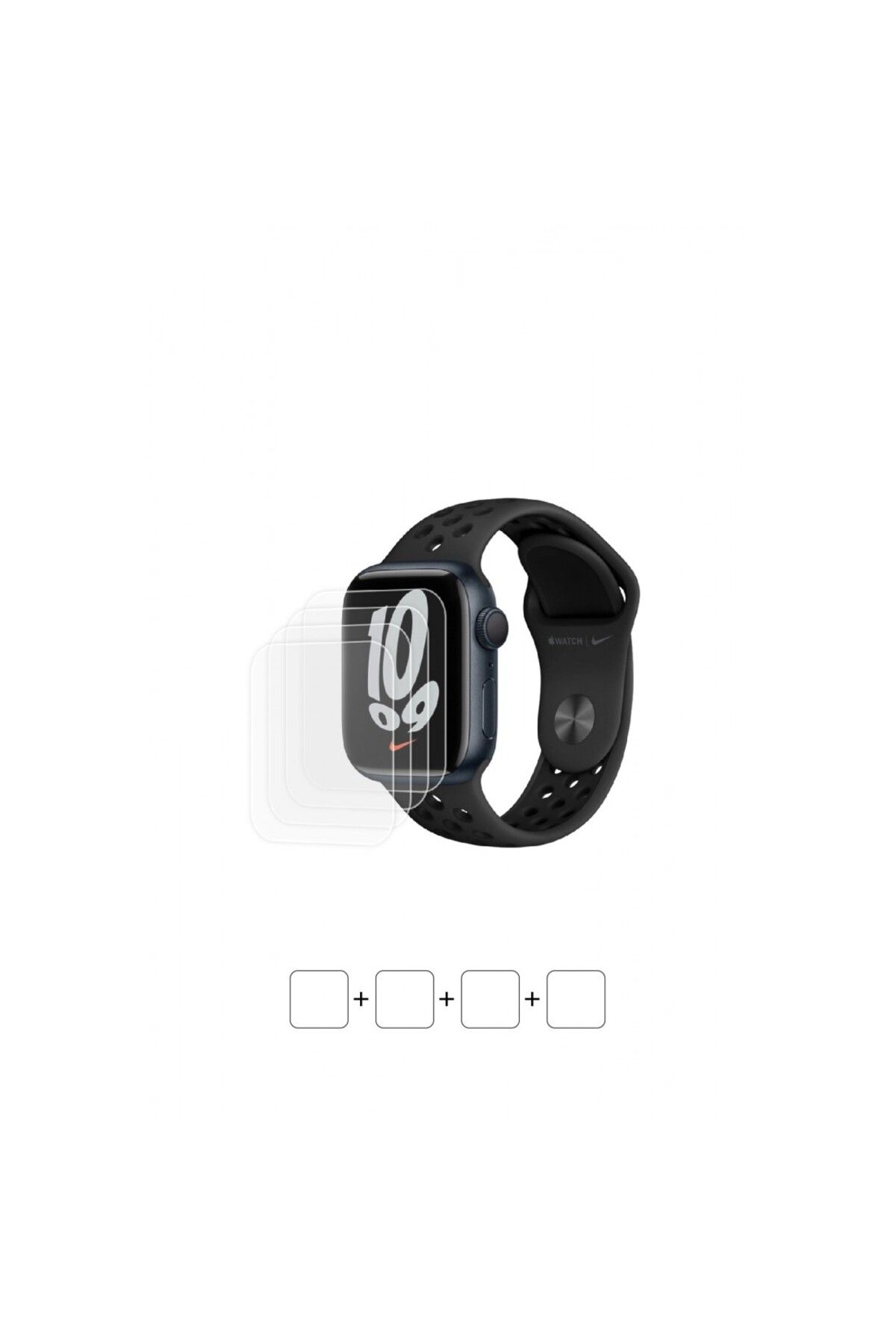 Wrapsol Apple Watch Nike Series 7 41 mm Uyumlu Akıllı Saat Ekran Koruyucu Poliüretan Film