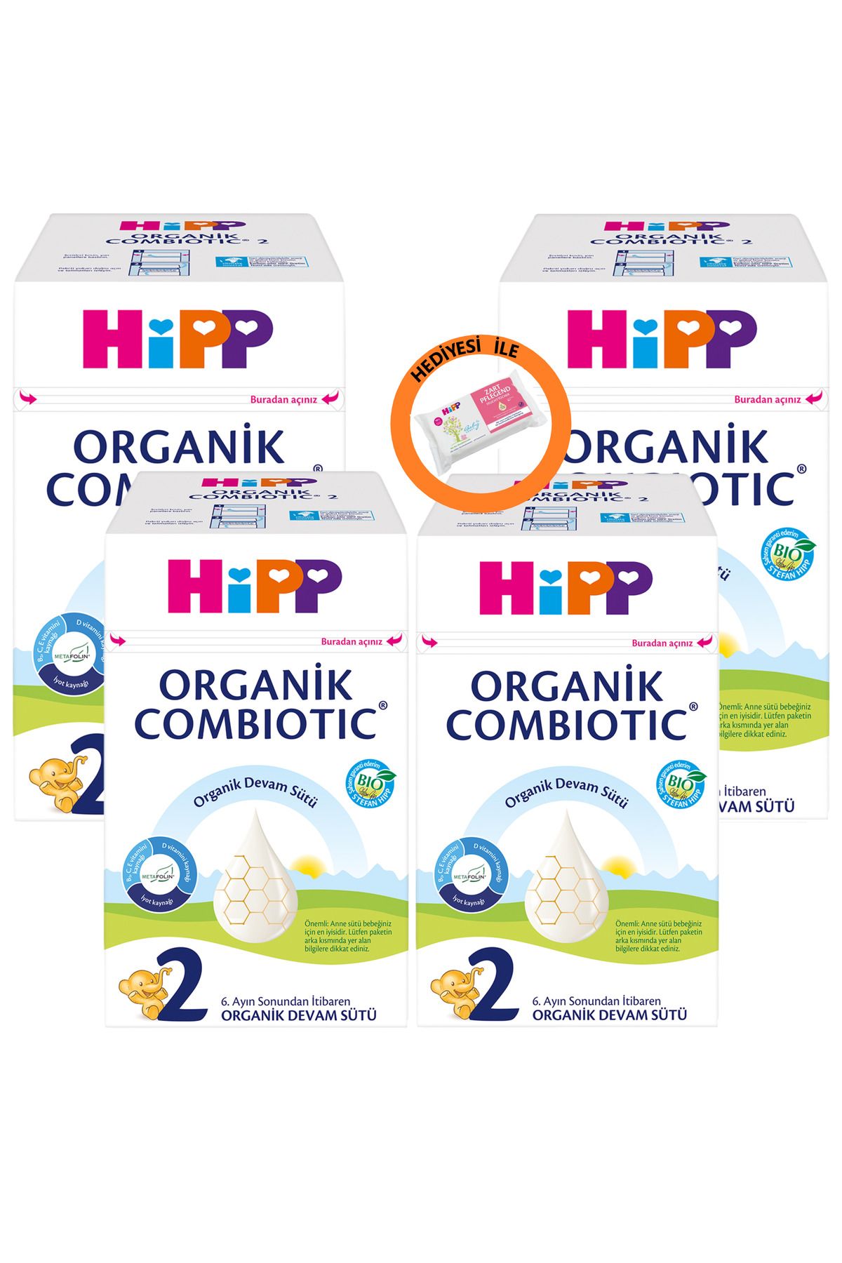 Hipp HİPP Organik Combiotic 2No 600Gr X4Adet