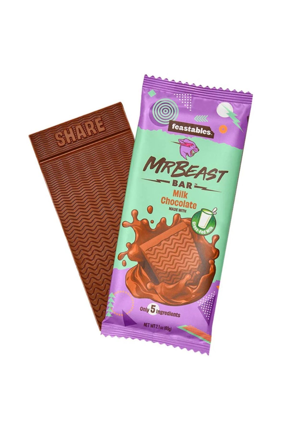 Feastables Mr Beast Milk Chocolate - Chocolate Bar 60 gr