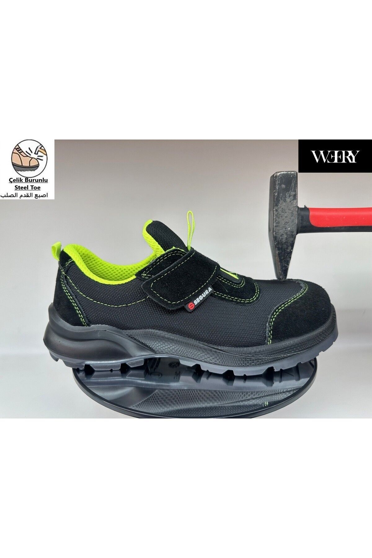 e&e Mekap Segura Sgr 52 S1 Syh Süet Deri Hafif Rahat 4 Mevsimlik Çelik Burunlu Spor Model İş Ayakkabısı
