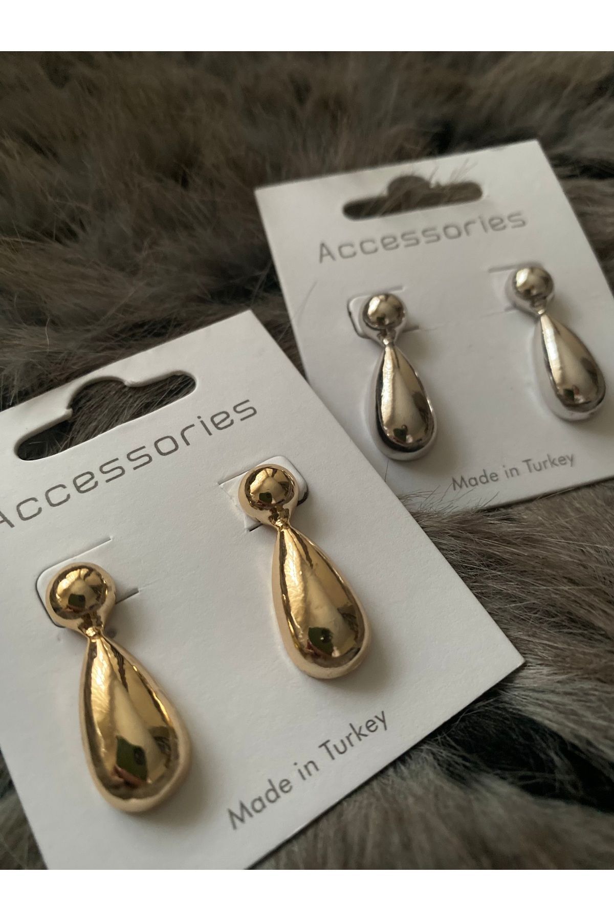 Accessories Damla Gold Çelik Küpe