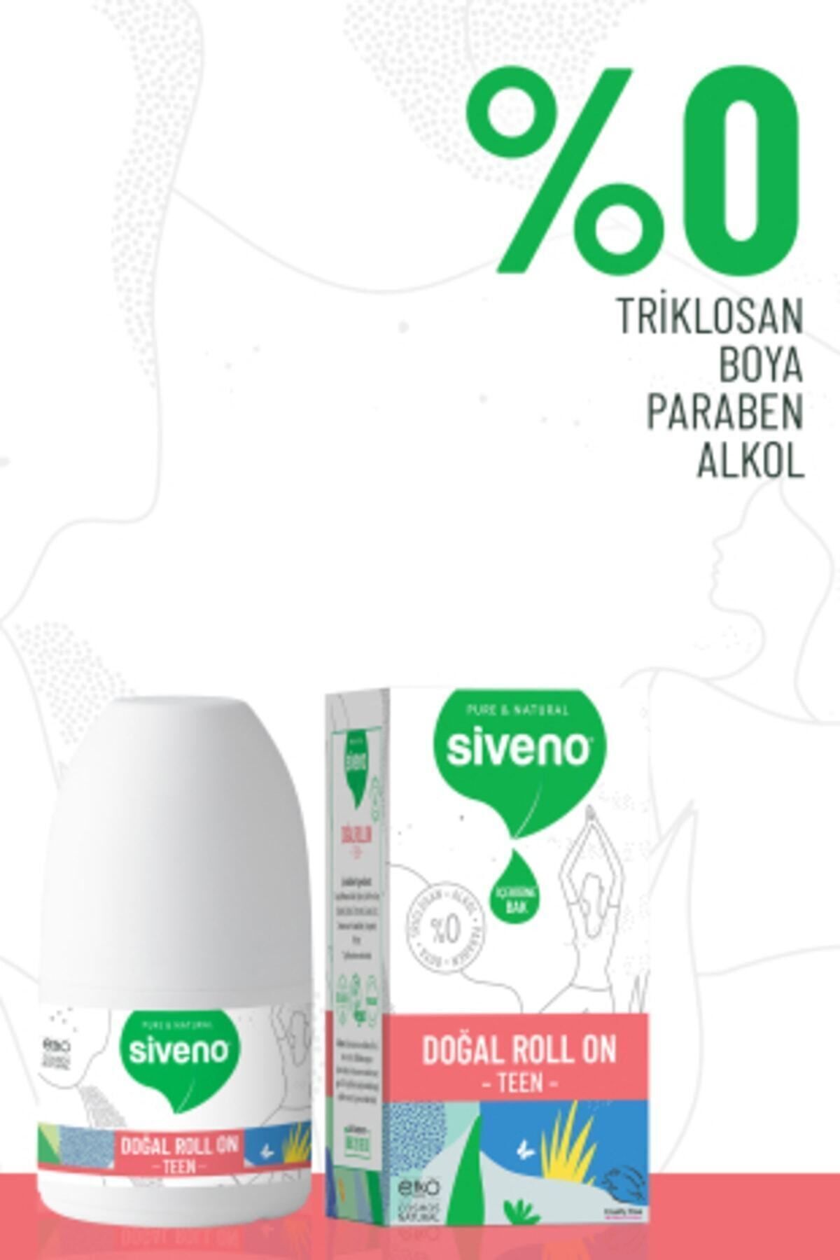 Siveno %100 Doğal Roll-on Teen Girl Genç Kız Deodorant Ter Kokusu Önleyici Bitkisel Lekesiz Vegan 50 ml