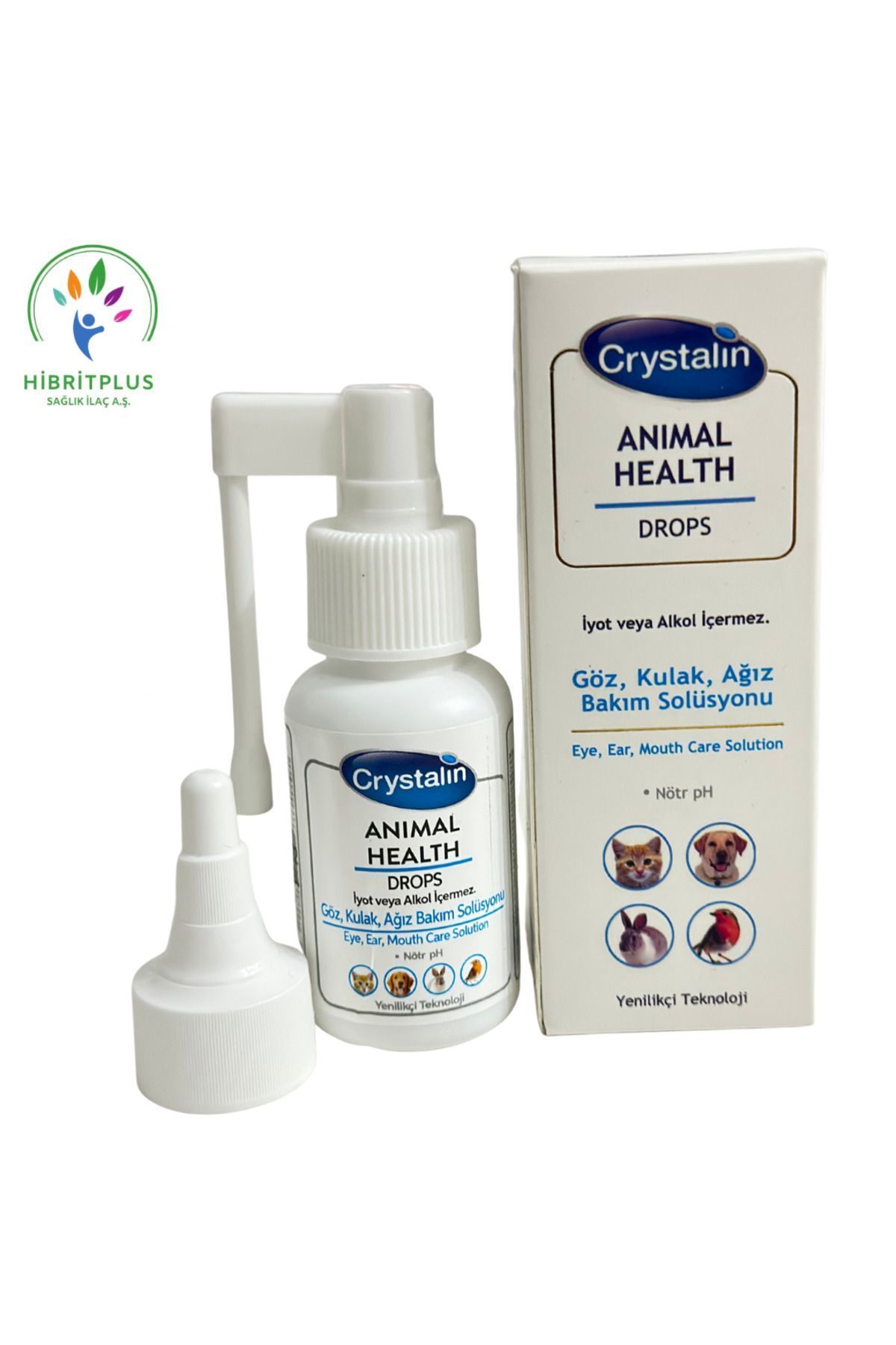 Crystalin Animal Health 50 Ml Göz, Kulak Ve Ağız Bakım Solüsyonu