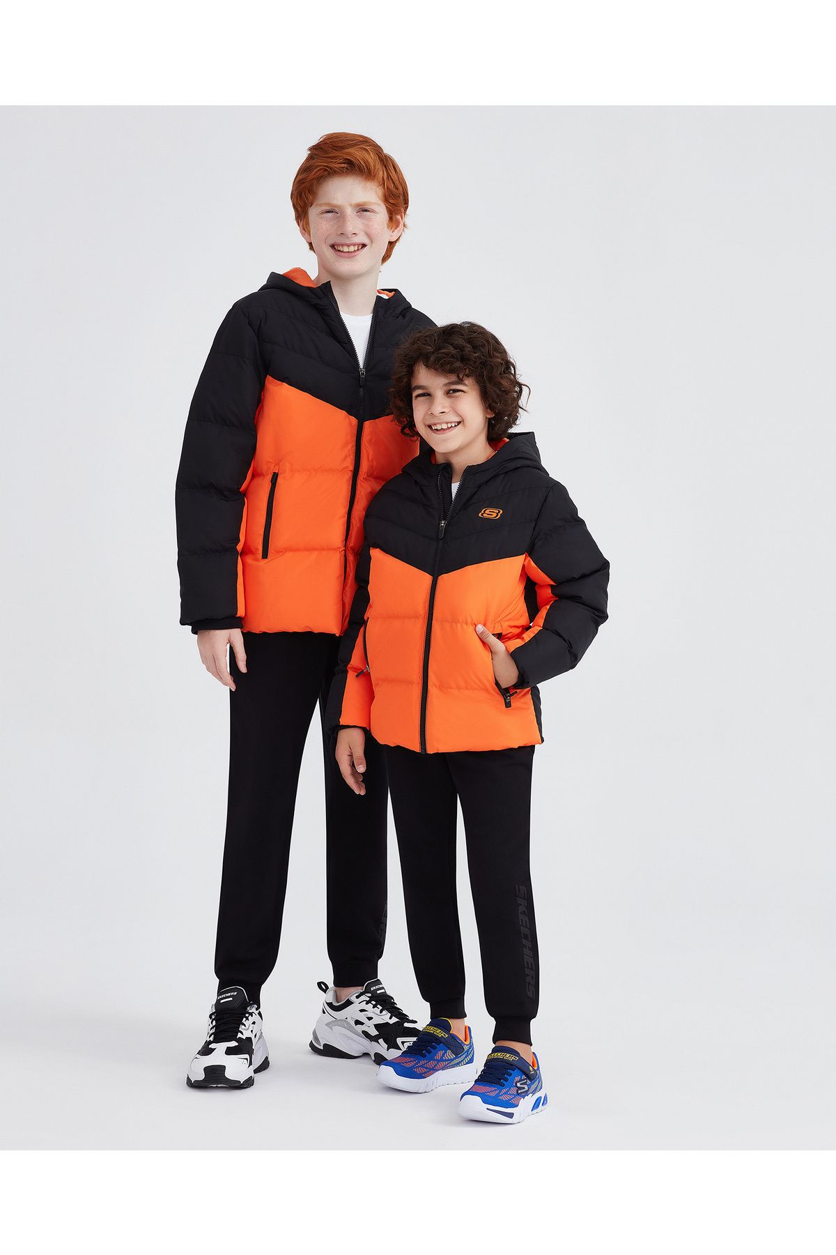 Skechers B Outerwear Padded Jacket Büyük Erkek Çocuk Turuncu Mont Sk232023-700