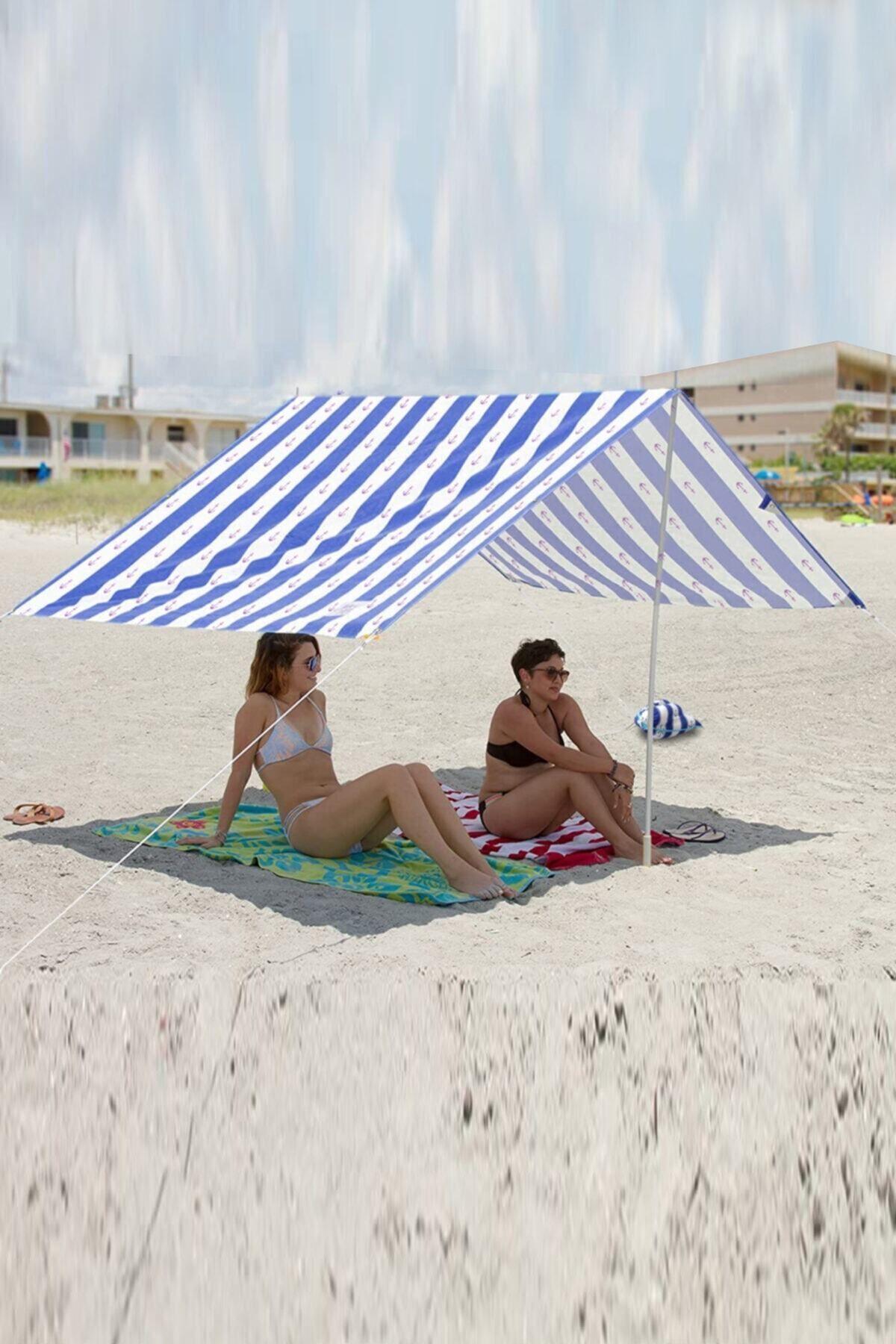 Bundera Lisa Gölgelik Tente Plaj Şemsiyesi Çadır 200 X 250cm Kamp Piknik Güneşlik Şemsiye (MAVİ)