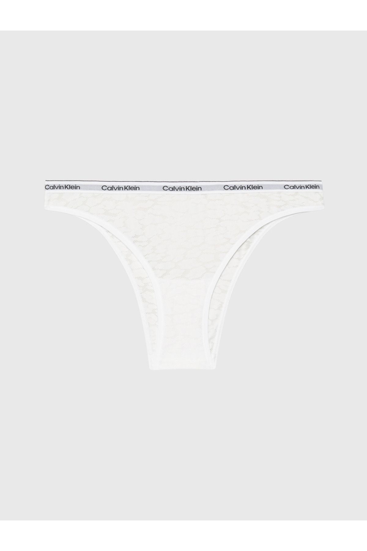 Calvin Klein Kadın Marka Logolu Elastik Bantlı Günlük Kullanıma Uygun White Külot 000qd5233e-100