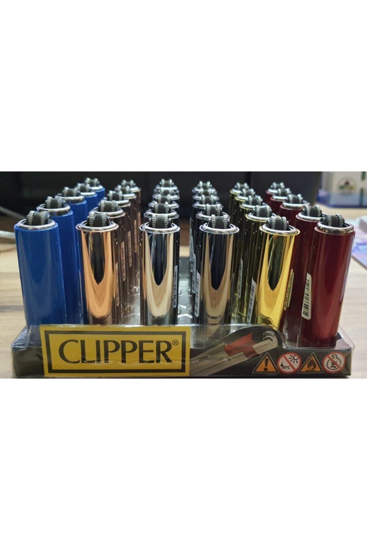 Clipper Metal Kılıflı Micro Çakmak Karışık Renkler 30 Adet