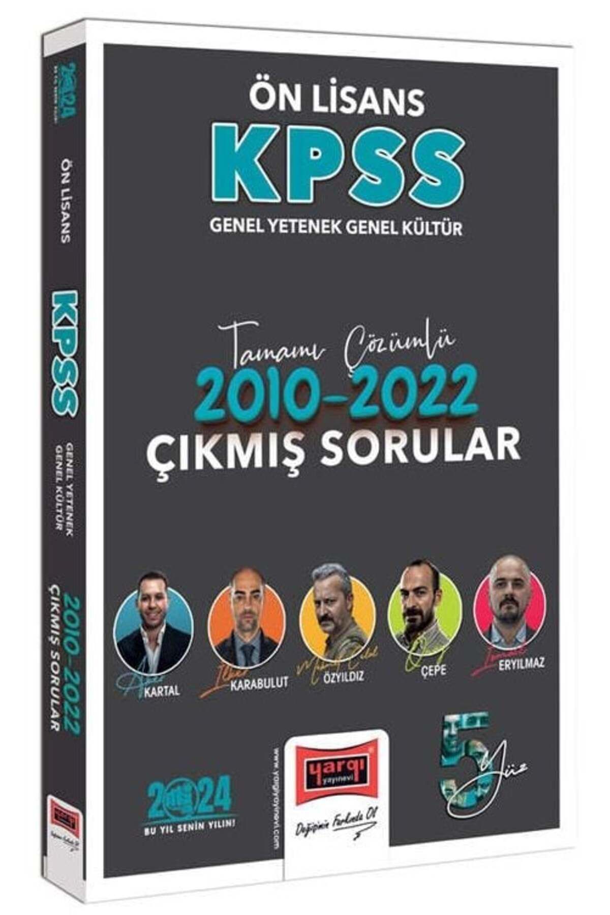 Yargı Yayınları 2024 KPSS GY-GK Önlisans Tamamı Çözümlü 2010-2022 Çıkmış Sorular