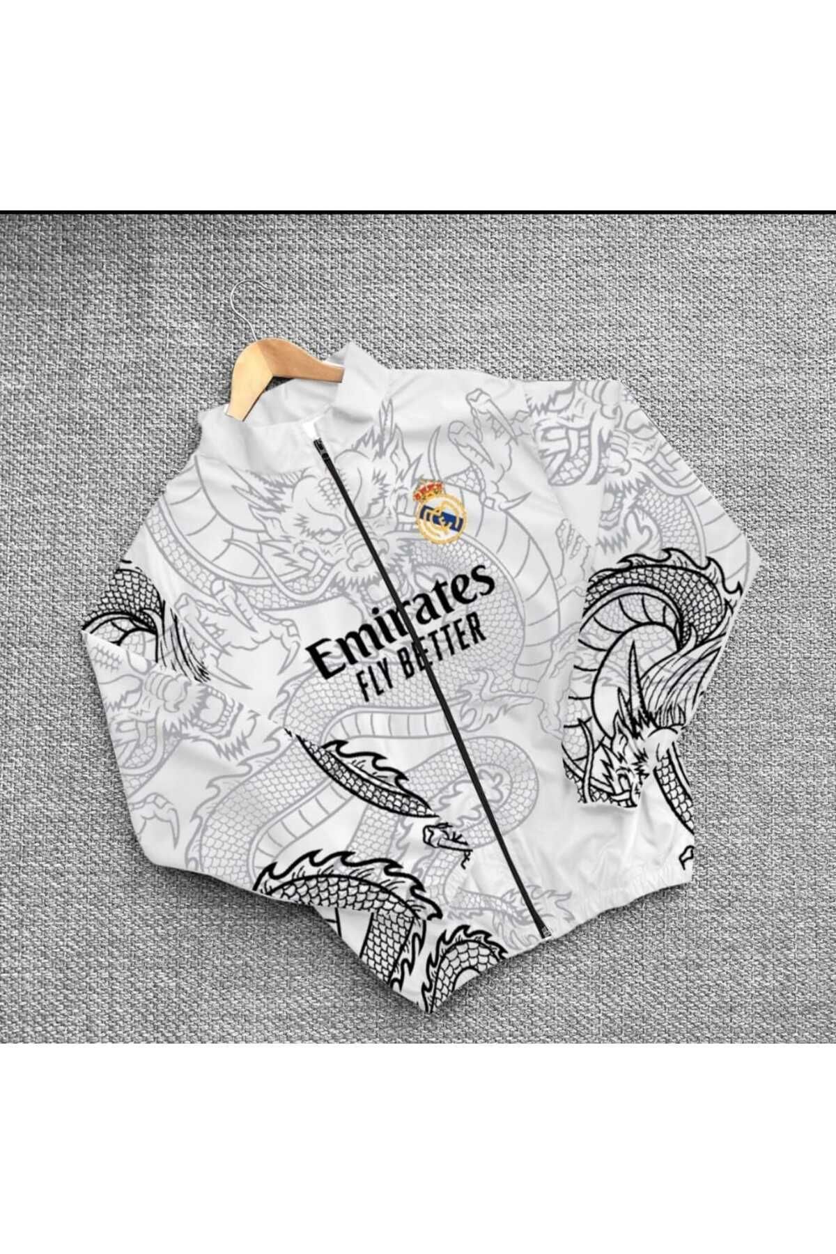 Real Madrid Baskılı Paraşüt Kumaş Ceket Unisex
