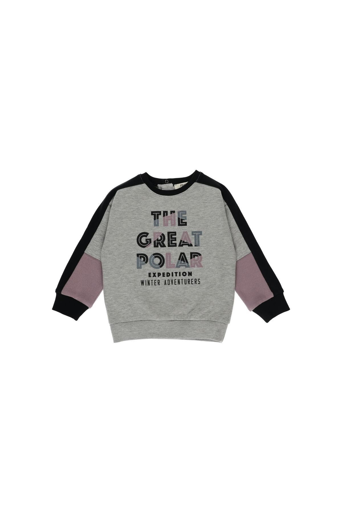 Panço Erkek Bebek Blok Parçalı Baskı Detay Sweatshirt