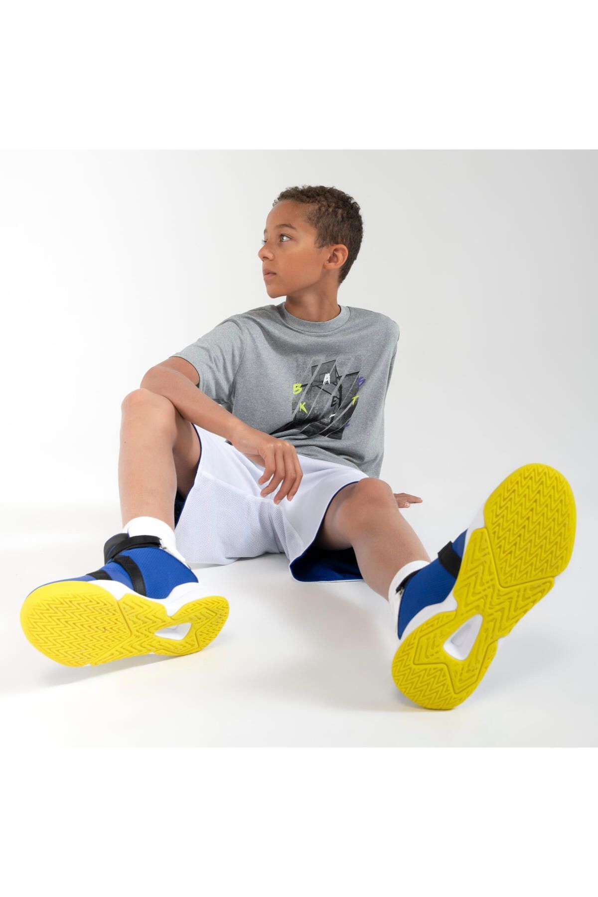 Decathlon Çocuk Basketbol Ayakkabısı - Mavi/sarı - Easy X