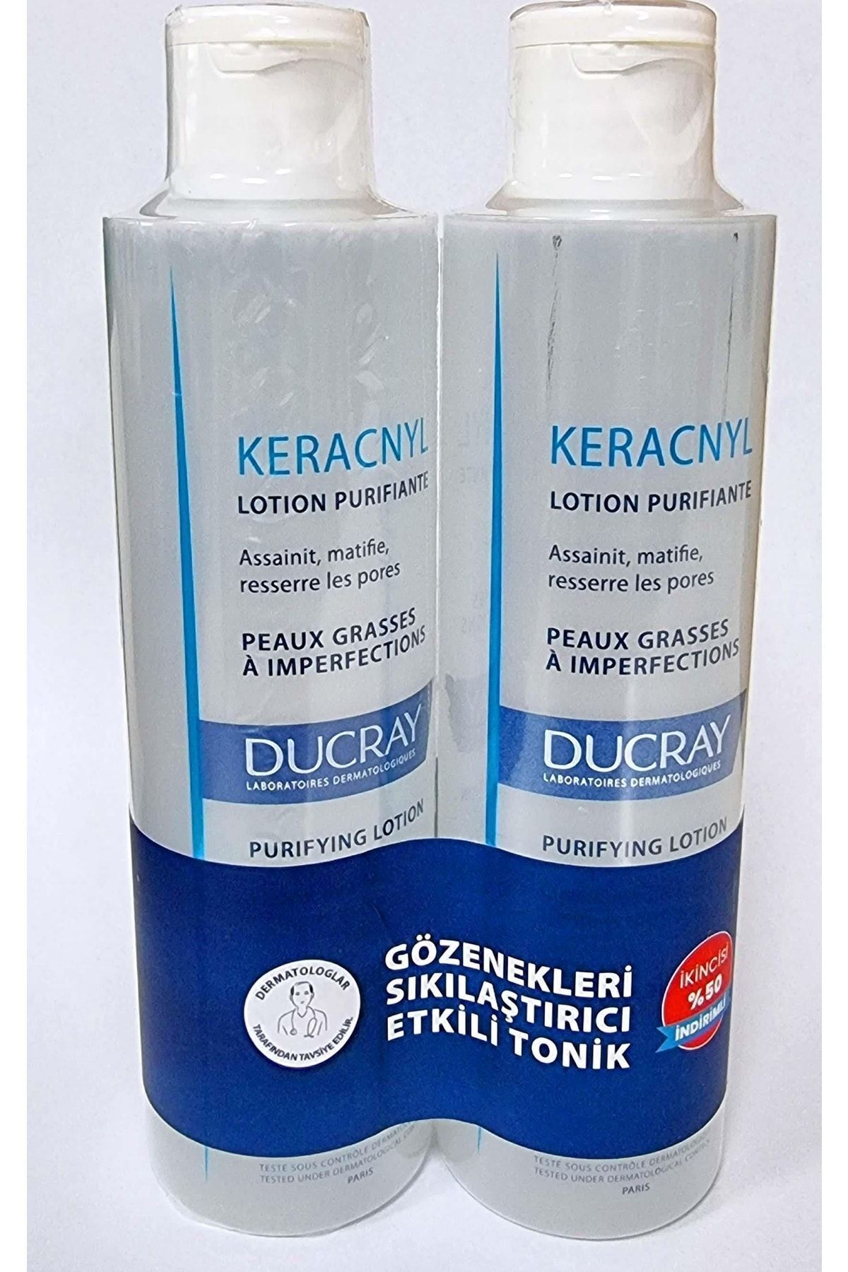 Ducray Keracnyl Lotion Purifiante - Gözenek Sıkılaştırıcı Tonik 200ml X 2 Adet