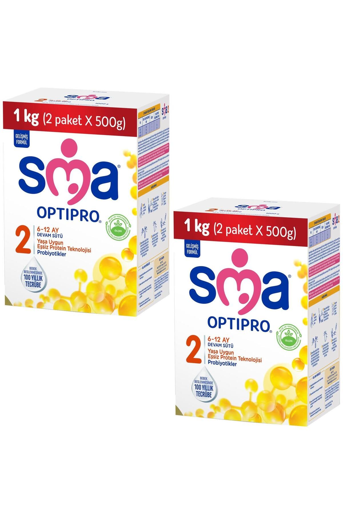 SMA Optipro Probiyotik 2 Devam Sütü 1000 gr 2 Adet