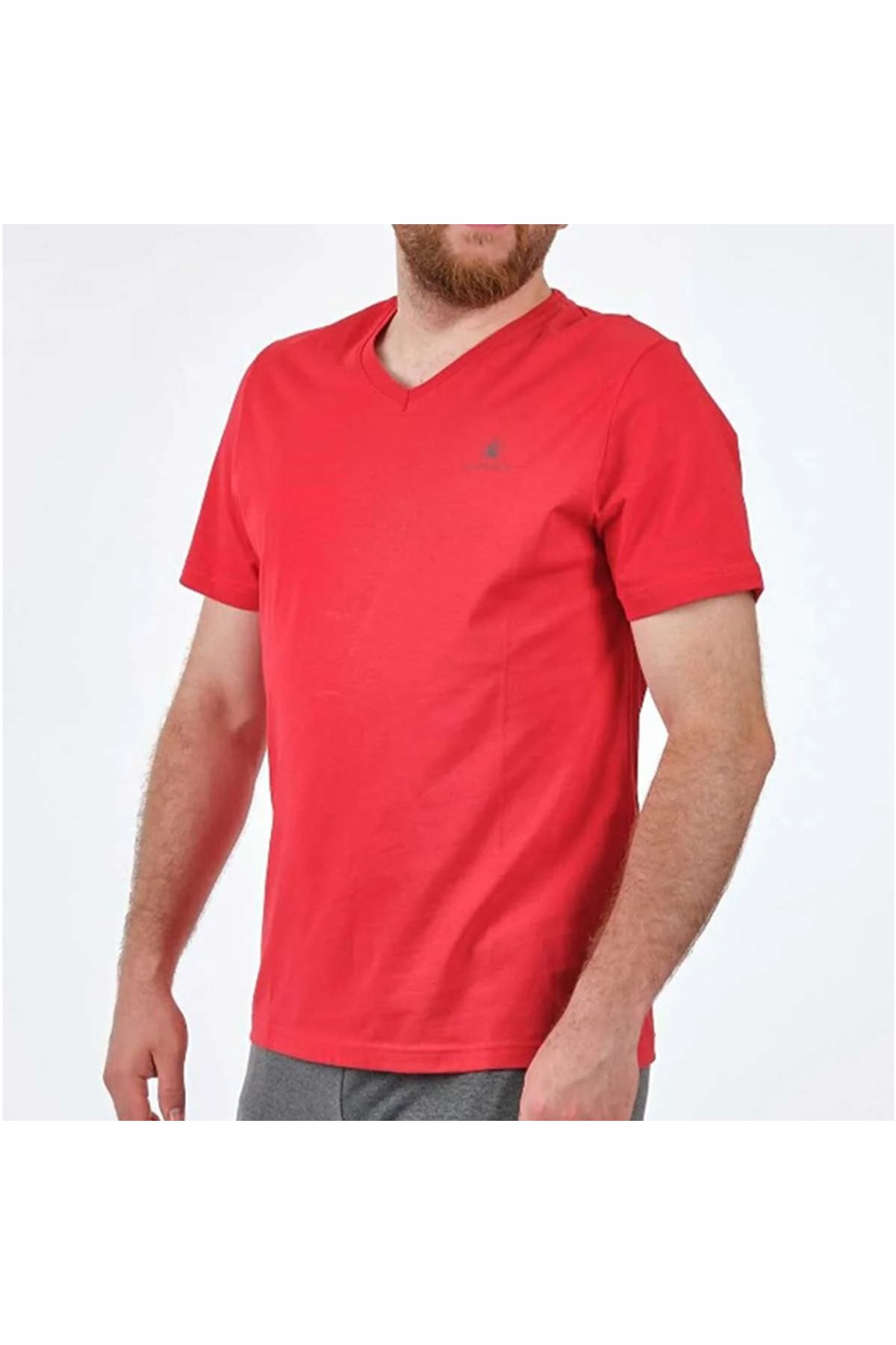 Lumberjack Basic Erkek Kırmızı V Yaka Tişört