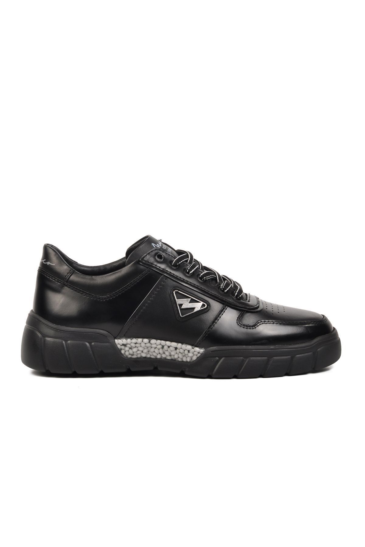 MARCOMEN 152-19503 Siyah Hakiki Deri Kadın Sneaker