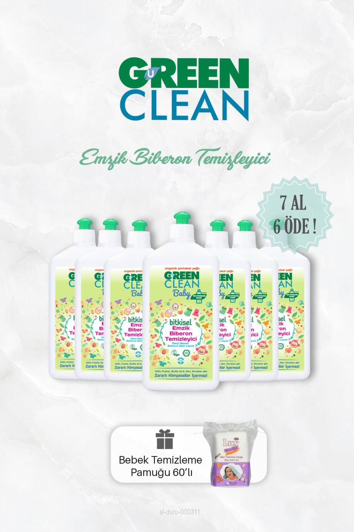 Green Clean 7 Al 6 Öde Bitkisel Emzik Biberon Temizleyici 500 ml
