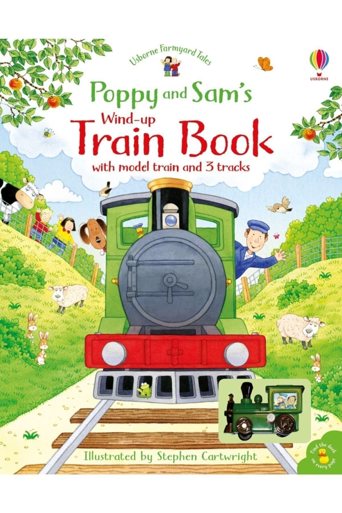 Usborne Poppy And Sam's Wind-up Traın Bookasya Kid Books- Oyuncak Trenli Kalın Kitap