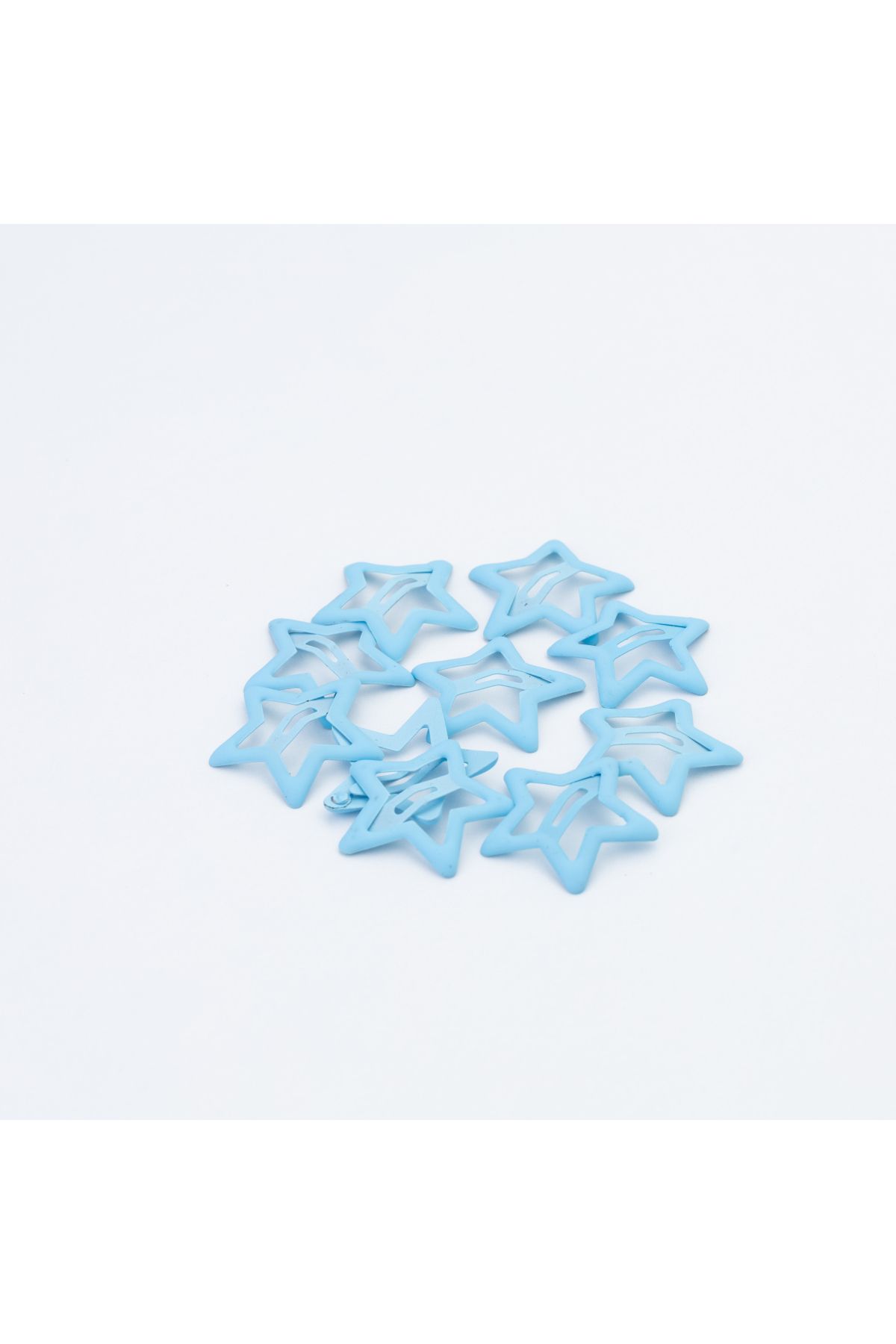 Bimotif Yıldız şekilli 10lu saç tokası seti, mavi