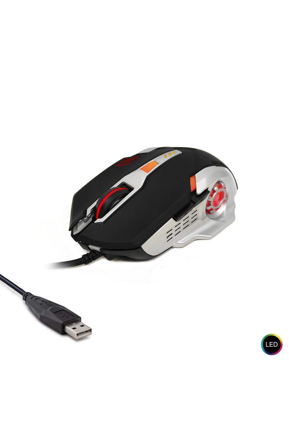 EMRE ELEKTRONİK Kablolu Oyuncu Mouse 3200dpı Işıklı 611-6d