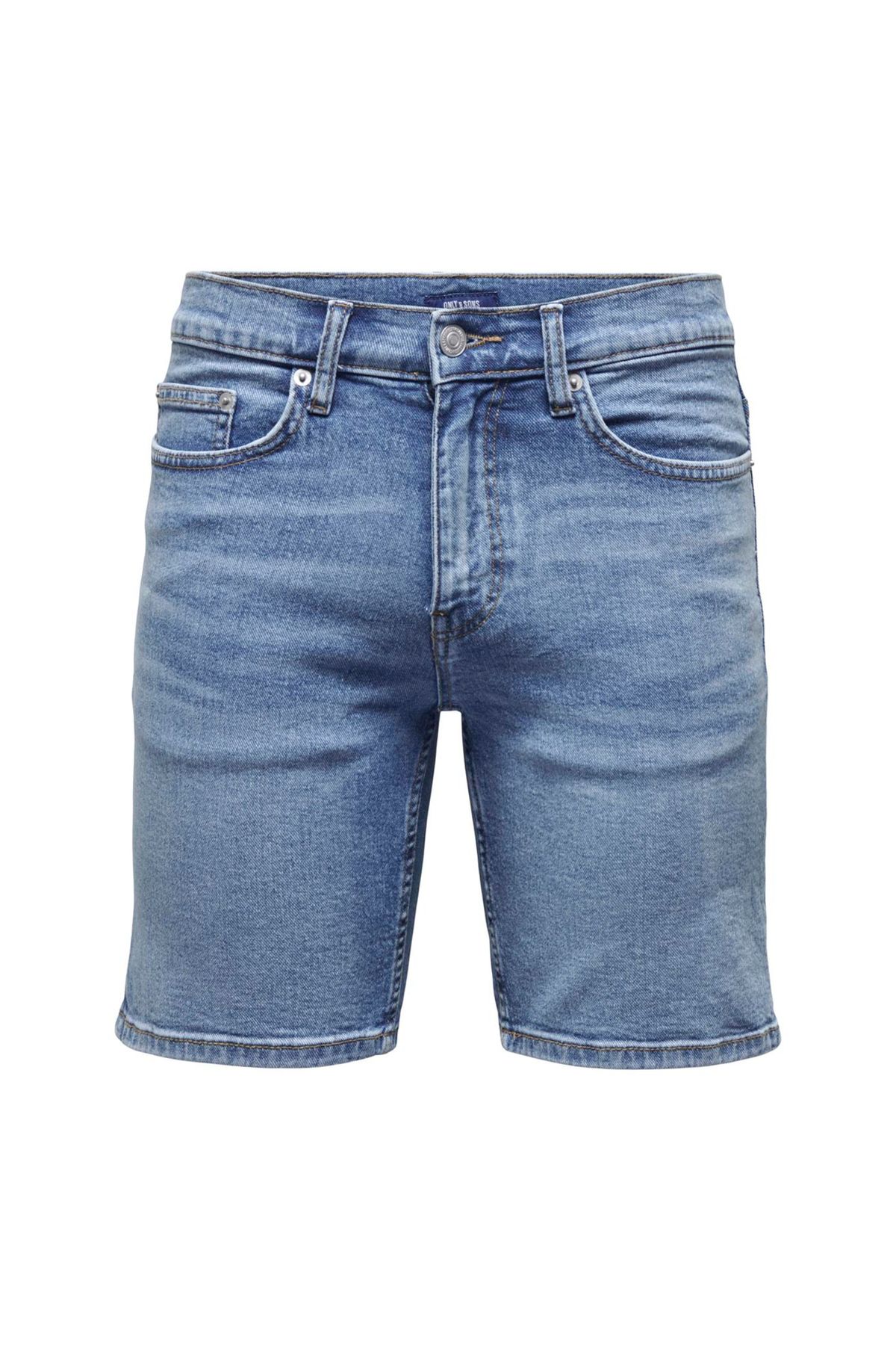 Only & Sons Normal Koyu Mavi Erkek Denim Şort ONSWEFT MBD 7625 PIM DNM SHORTS VD