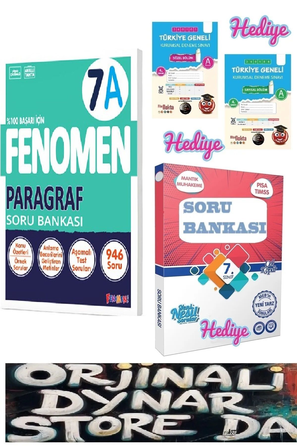 Fenomen Yayıncılık FENOMEN 7.SINIF PARAGRAF (A) SORU BANKASI ve (ilave soru bankası + nartest deneme hediye)