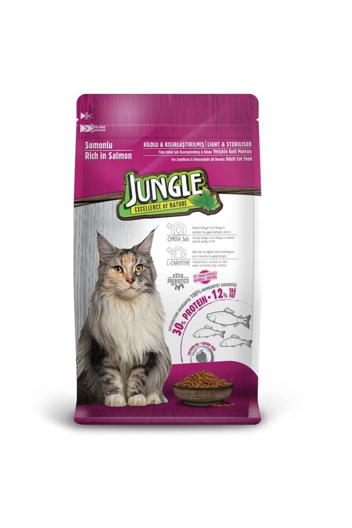 Jungle Sterilised Somonlu Kısırlaştırılmış 1.5 Kg Yetişkin Kuru Kedi Maması