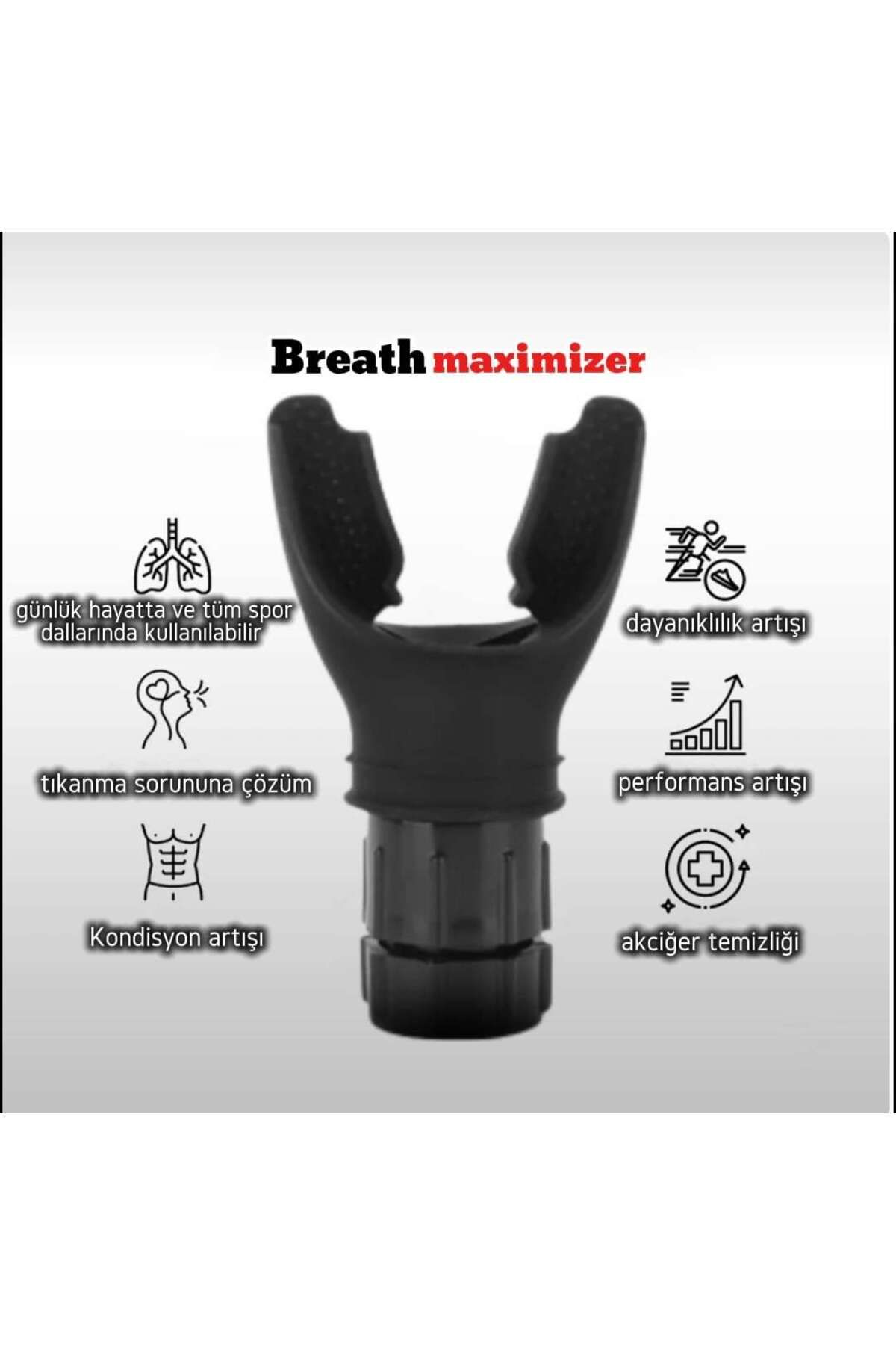 STORE41 Breathmaximizer(ıron Lung) Nefes Egzersiz Aleti Kondisyon/dayanıklılık Geliştirici (siyah)