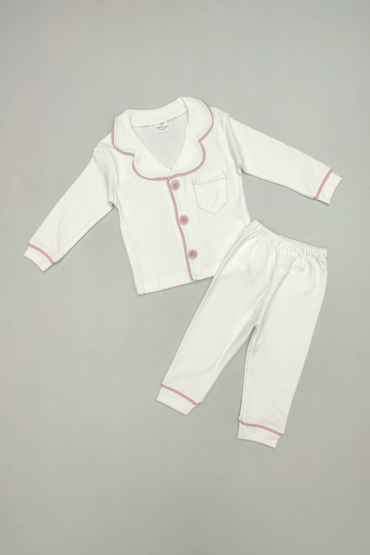 Peki Bebek 5 Al 4 Öde Yenidogan Kiz Erkek Yumusak Pamuklu Pijama Takimi Ekru Renkli Biye Hediyelik 15341