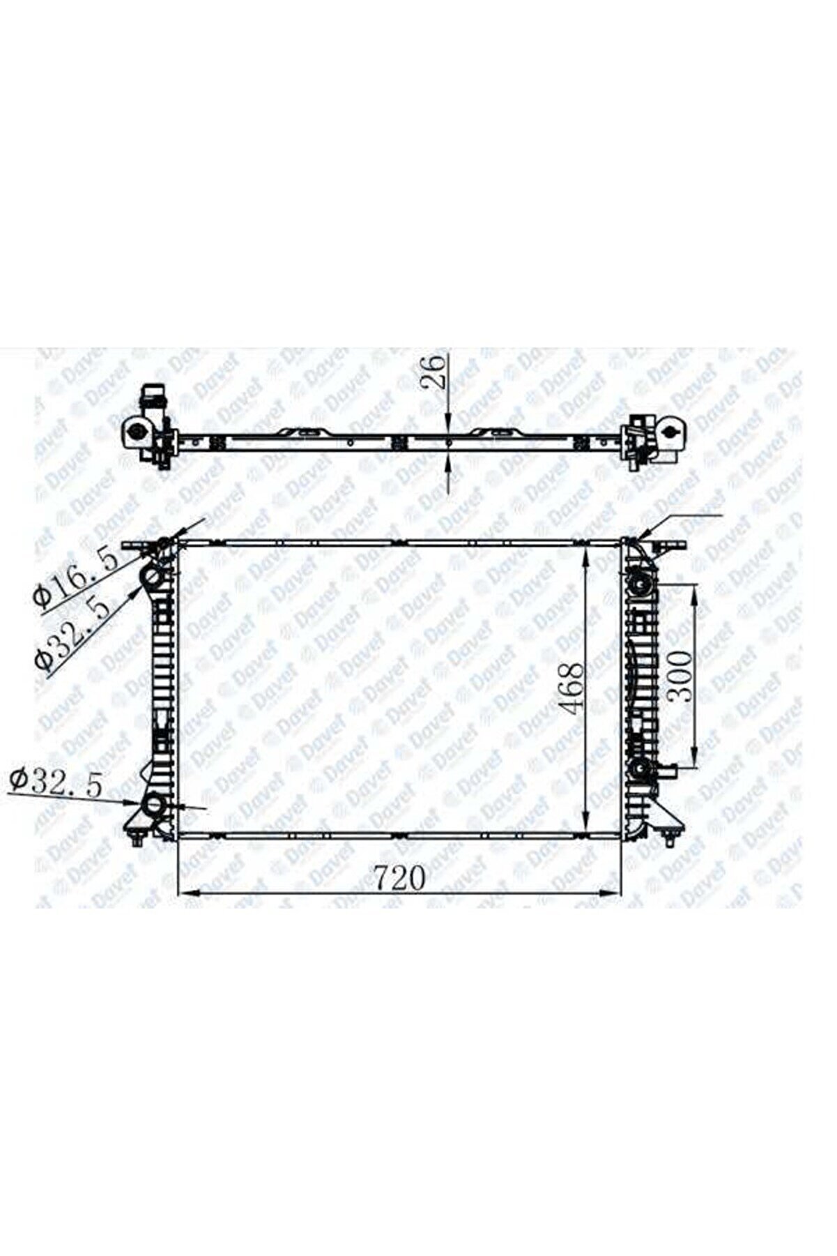 Motor Su Radyatörü Audi A4 1.8Tfsi-2.0Tfsi/Tdi 2008- Otomatik 504609275