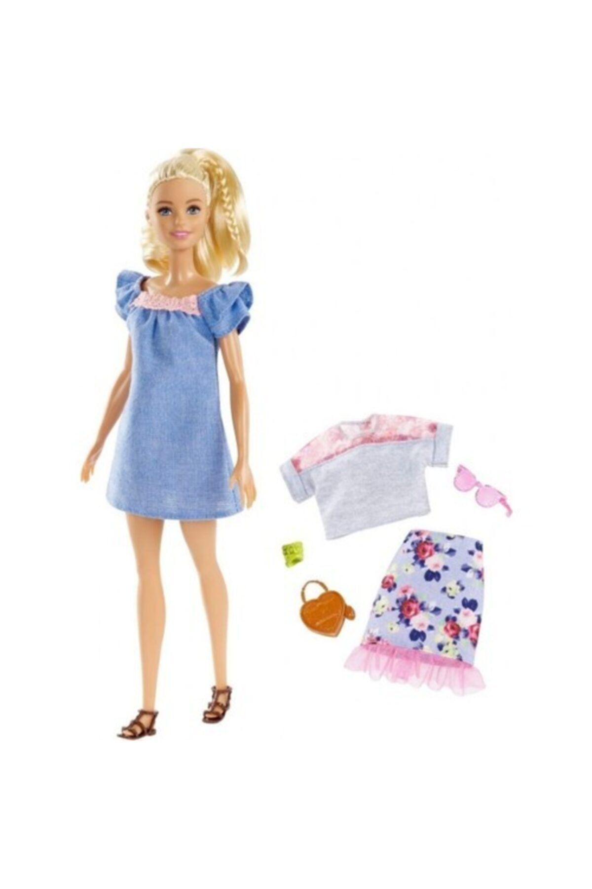 Barbie Barbie Fashionıstas Bebek Ve Kıyafetleri Çift Kıyafetli Mavi Renk